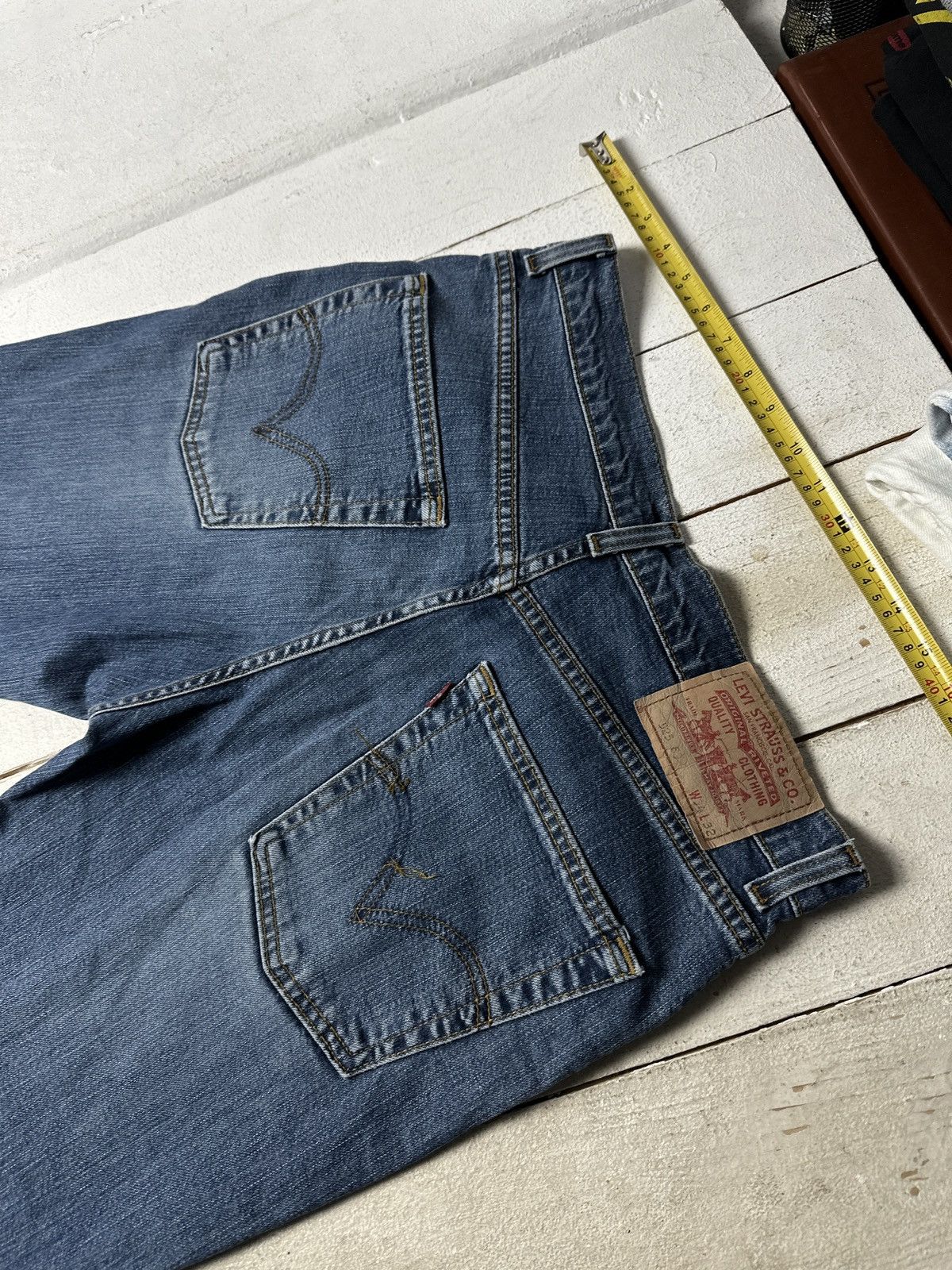 Levi's BOOTCUT🚨Vintage 90s Levis Jeans 525 69 Light Wash Denim Size 32" / US 10 / IT 46 - 8 Thumbnail