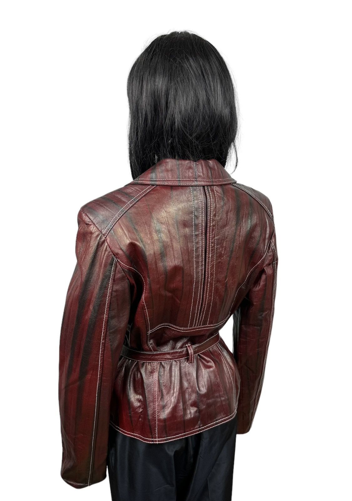 Designer × Genuine Leather Ya&Ka Genuine Leather Jacket Belted size L Size L / US 10 / IT 46 - 8 Thumbnail