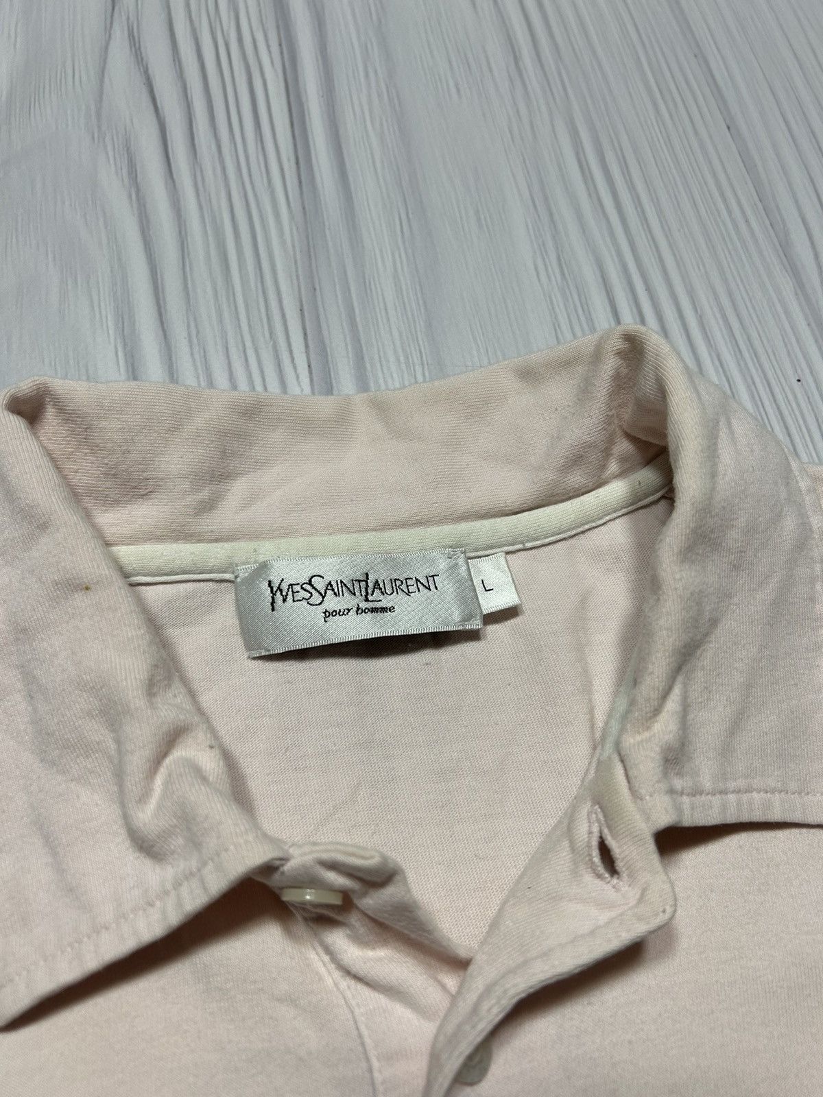 Yves Saint Laurent YSL Yves Saint Laurent Striped Polo Size US L / EU 52-54 / 3 - 9 Thumbnail