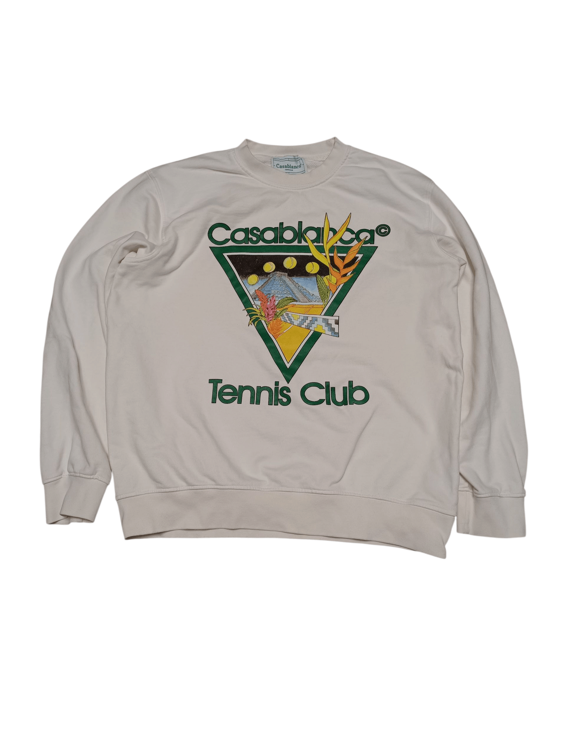 CASABLANCA TENNIS CLUB LUXURY BIG PRINT SWEATSHIRT