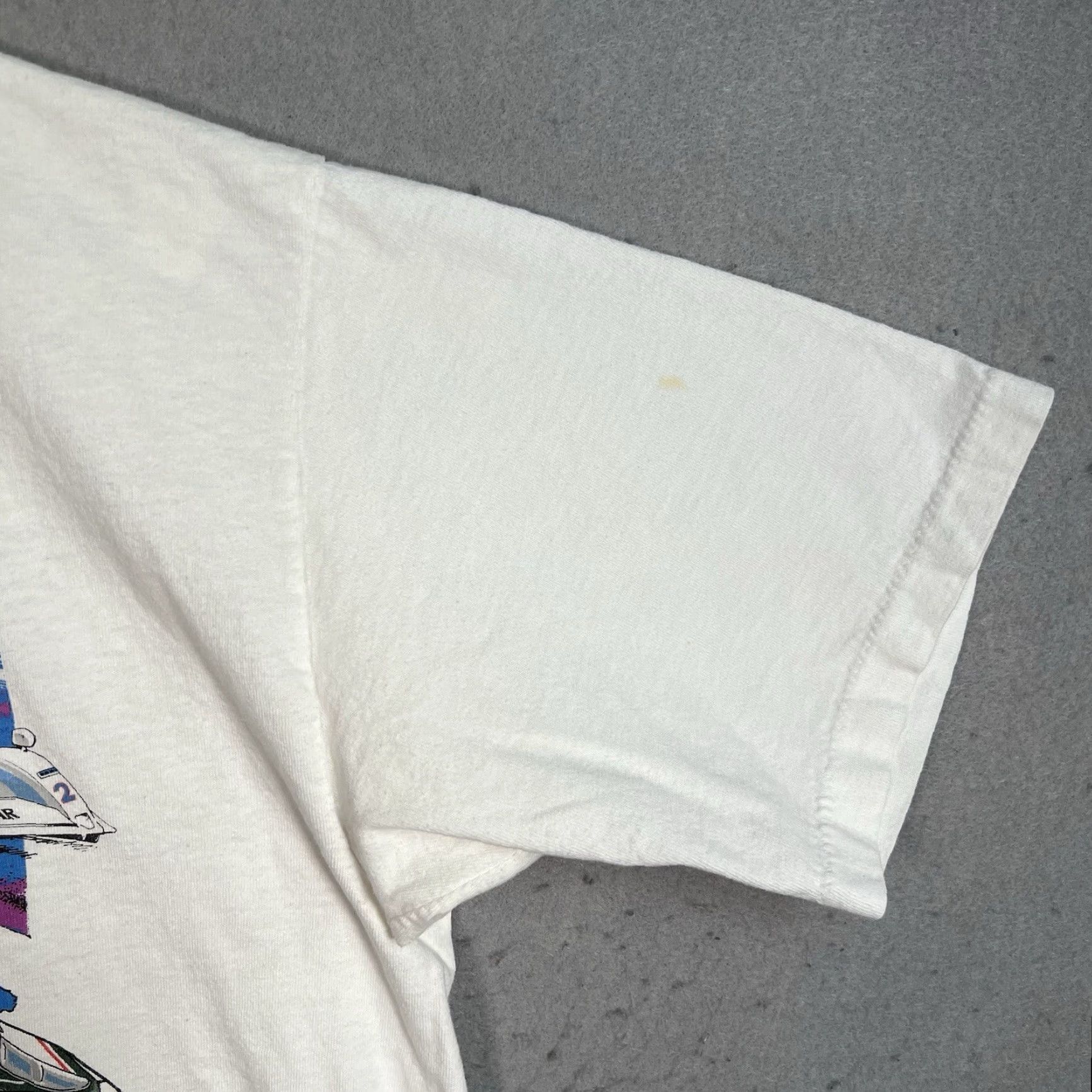 Vintage VINTAGE 1990s Jaguar Daytona Le Mans IMSA Car Racing T Shirt Adult Medium White Men Size US M / EU 48-50 / 2 - 7 Thumbnail