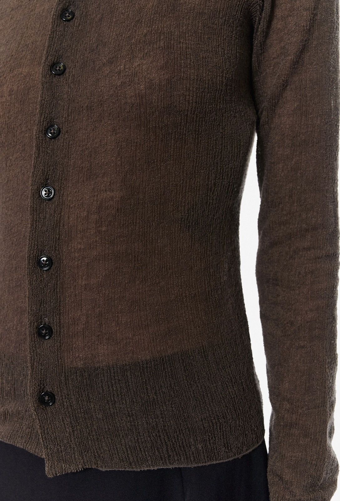 Ann Demeulemeester Last Ann Demeulemeester Wool Blend Brown Cardigan Size S / US 4 / IT 40 - 3 Thumbnail