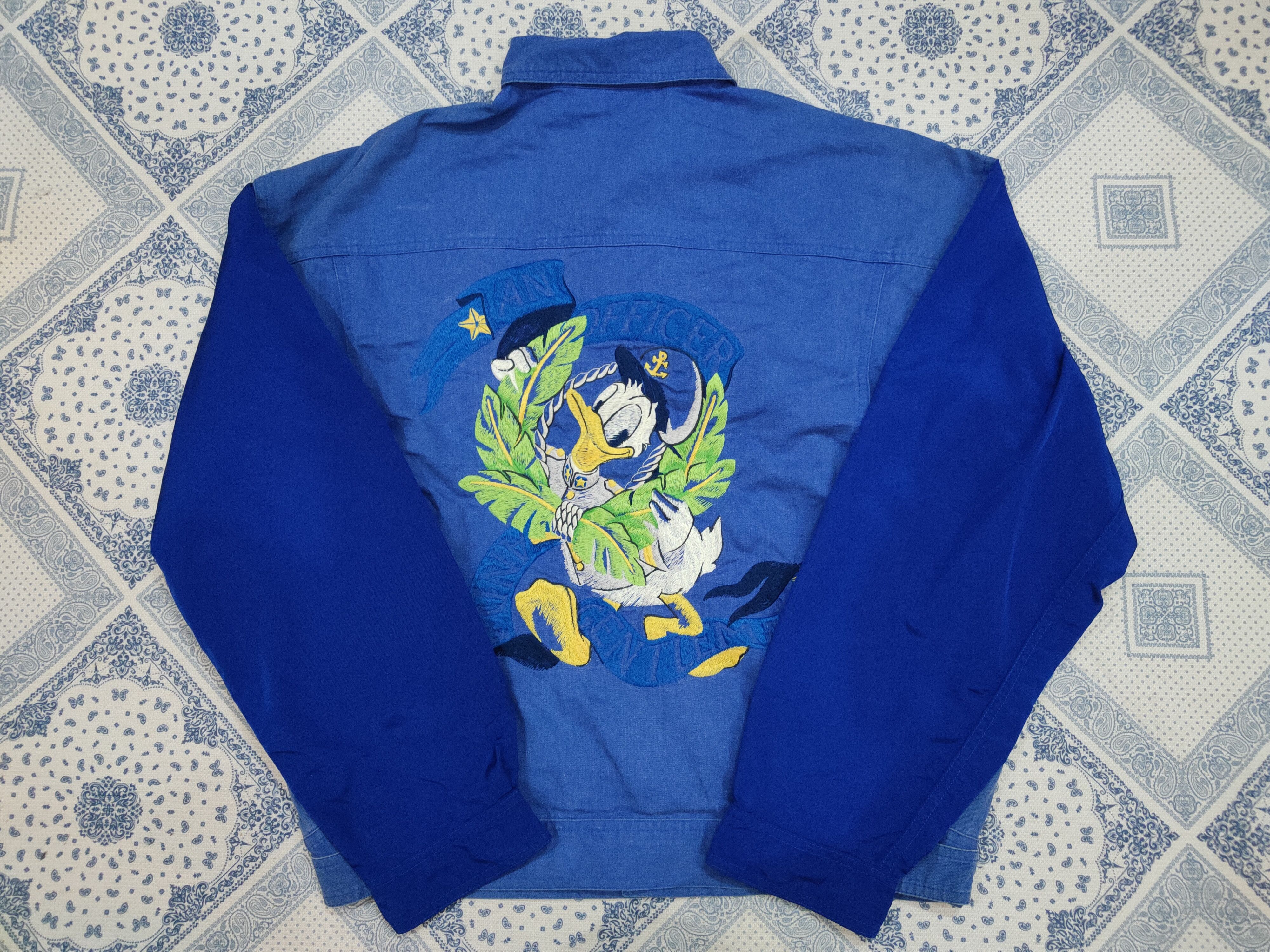 image of Vintage Iceberg Jacket With Donald Duck in Blue, Men's (Size Medium)