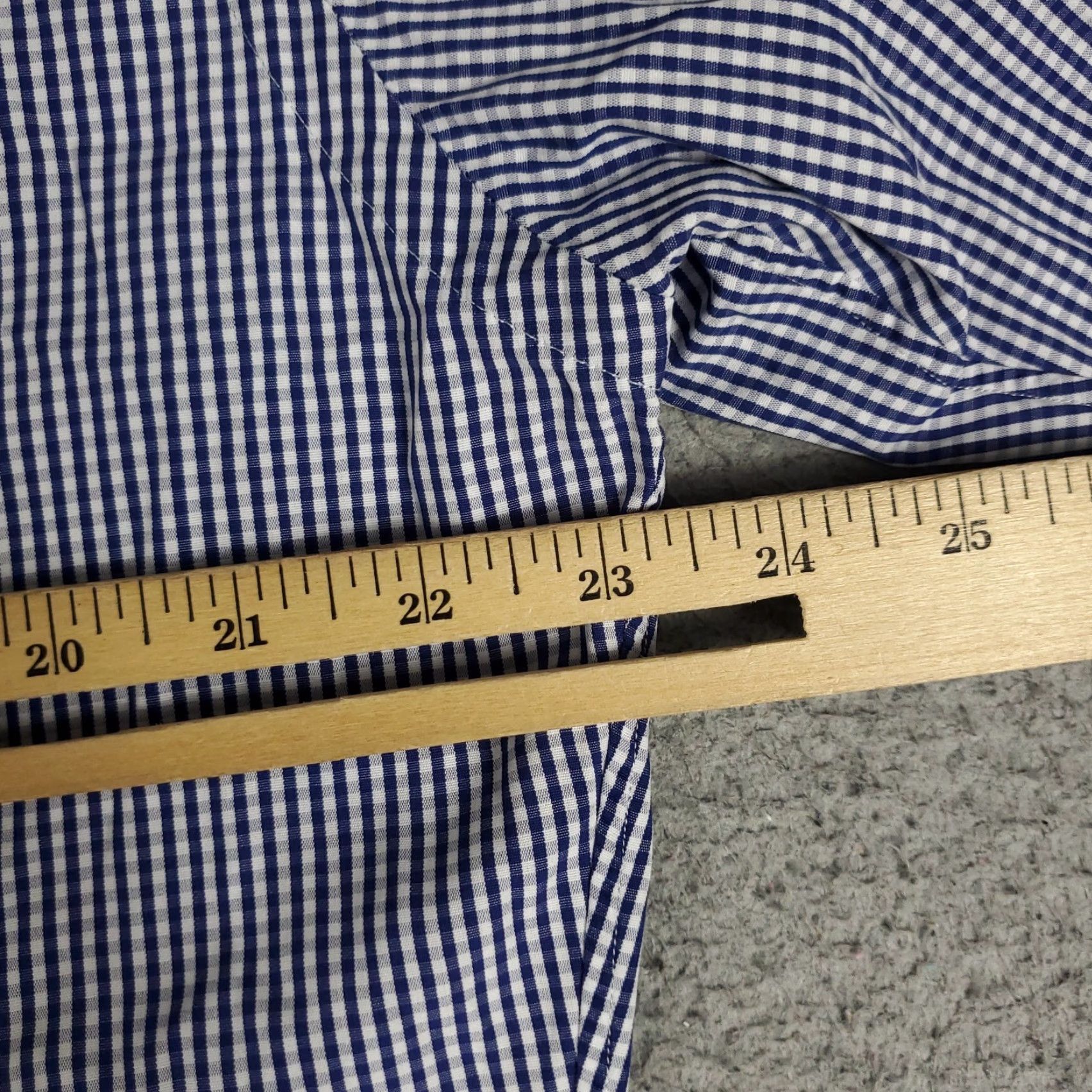 Ralph Lauren Ralph Lauren Dress Shirt Mens Size 15.5 Blue Check Button Down Long Sleeve Modern Size 40R - 7 Thumbnail