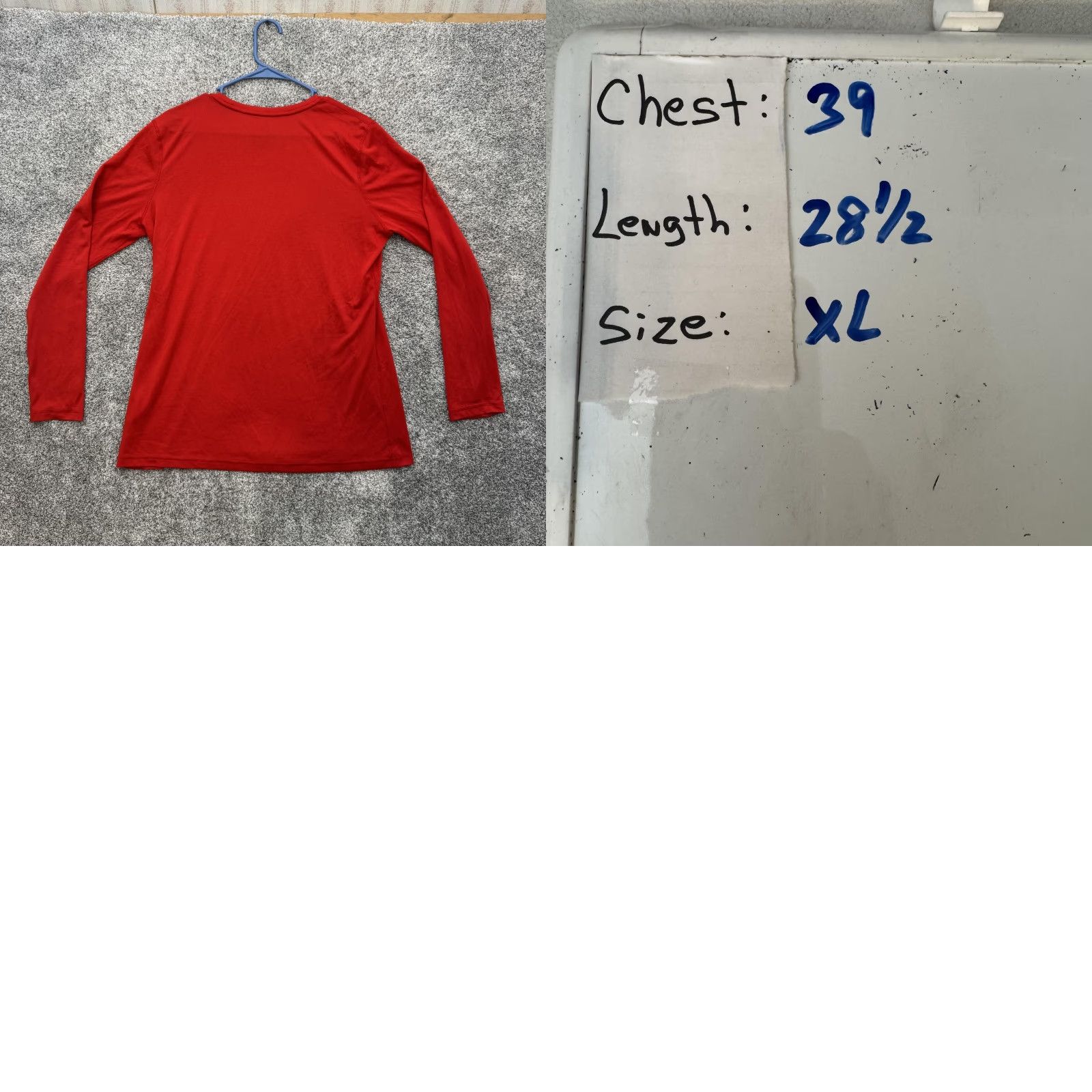Nike Nike Dri-FIT Shirt Mens XL Red Long Sleeve Athletic Polyester Training Top Size US XL / EU 56 / 4 - 8 Thumbnail