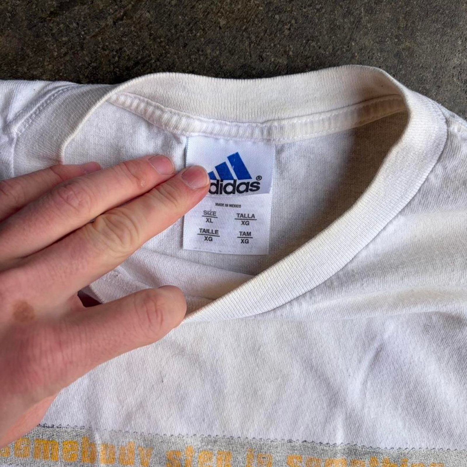 Adidas 90s adidas white boxy tee Size US XL / EU 56 / 4 - 4 Thumbnail