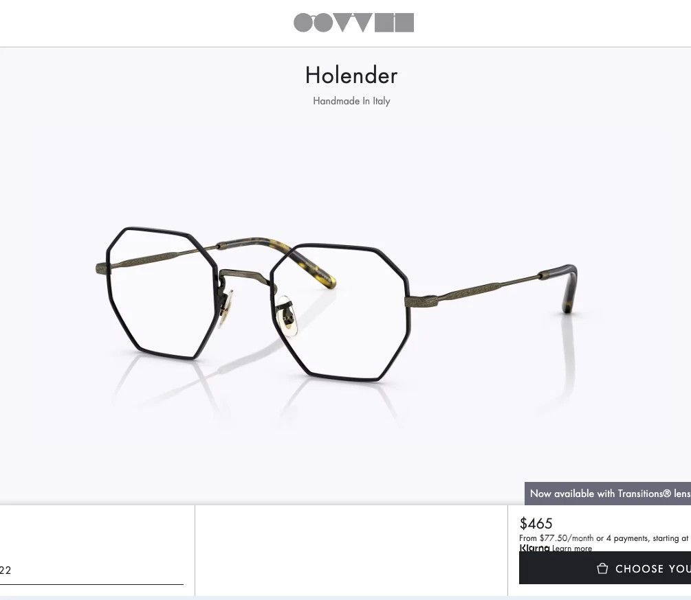 Oliver Peoples OLIVER PEOPLES HOLENDER 47mm Size ONE SIZE - 7 Thumbnail