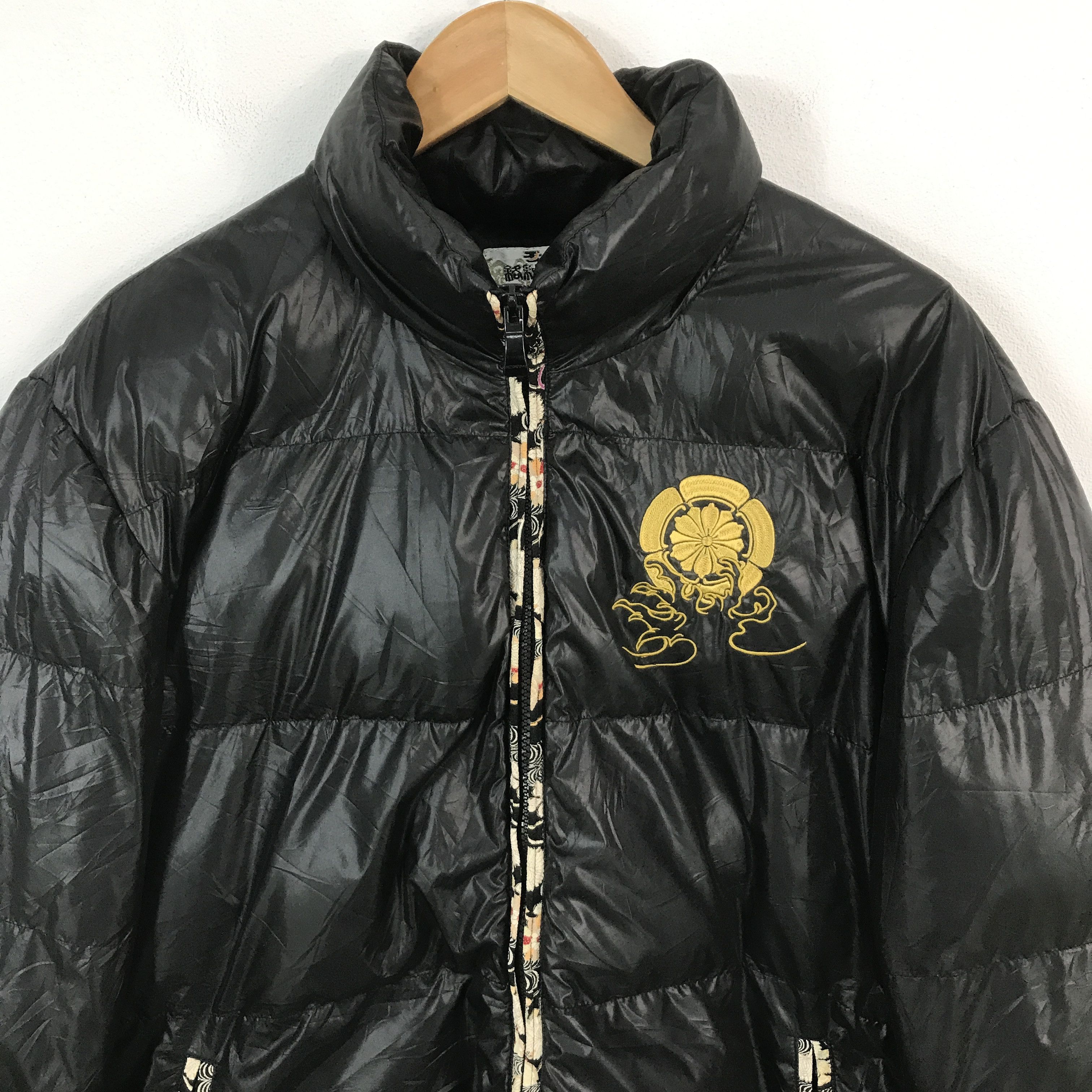 Japanese Brand Kara Kuri tamashi koi fish Puffer jacket Size US XL / EU 56 / 4 - 3 Thumbnail