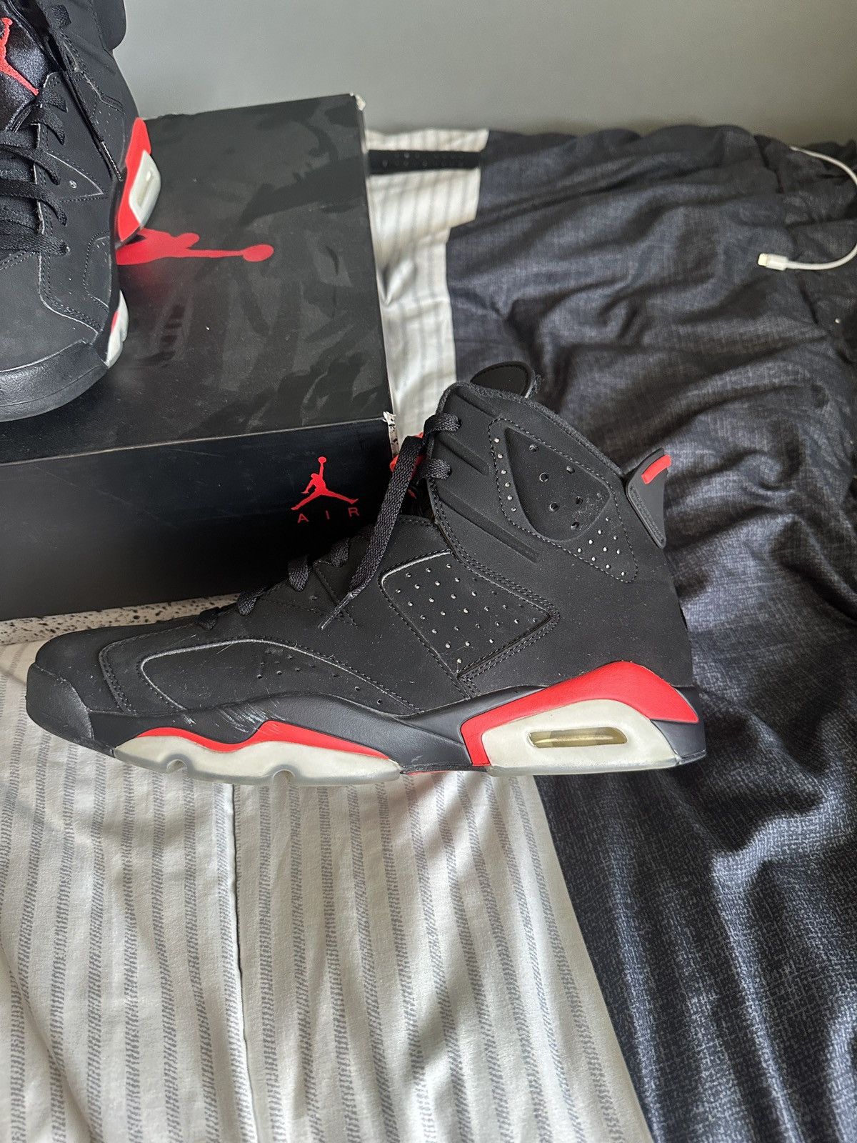 Jordan Brand Jordan Six VI Black Infared Size US 11 / EU 44 - 9 Thumbnail