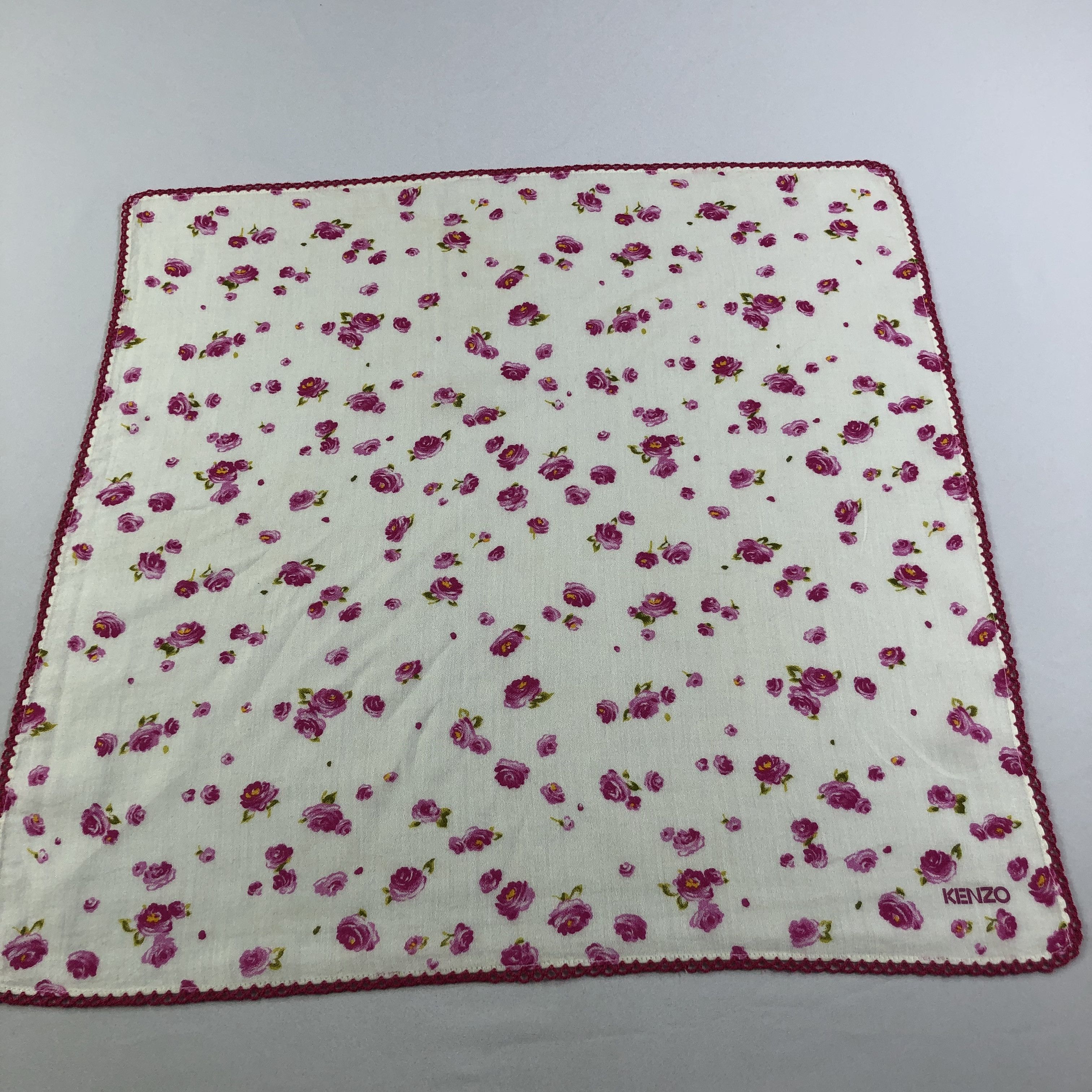 Kenzo Kenzo Floral Handkerchief Neckerchief Bandana H1897 Size ONE SIZE - 2 Thumbnail
