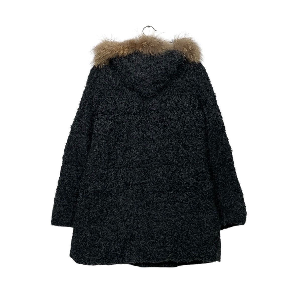 Japanese Brand GALCONINA Racoon Fur Hoodie Wool Jacket #2291-C102 Size S / US 4 / IT 40 - 7 Thumbnail