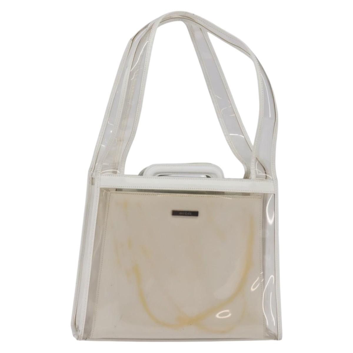 Gucci GUCCI Tote Bag Vinyl Clear Silver 001 2122 001 2122 Size ONE SIZE - 1 Thumbnail