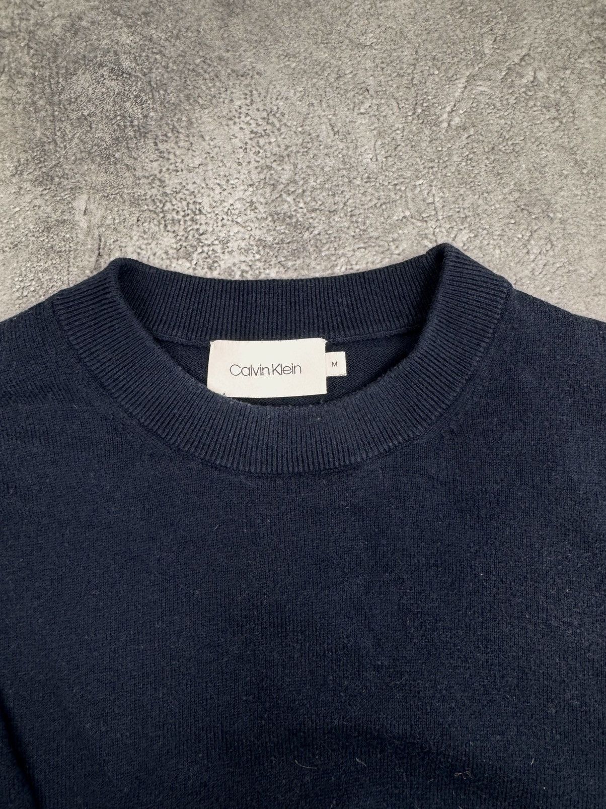 Calvin Klein Calvin Klein Men Classic Crewneck Cotton Sweater Navy Size M Size US M / EU 48-50 / 2 - 3 Thumbnail