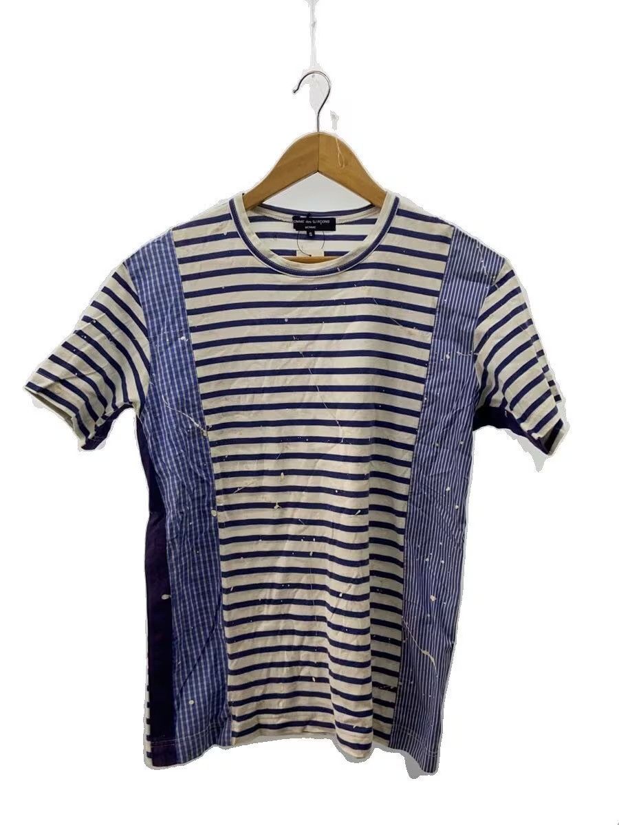 Comme des Garcons Homme Paint Splatter Striped T-Shirt Size US S / EU 44-46 / 1 - 1 Thumbnail
