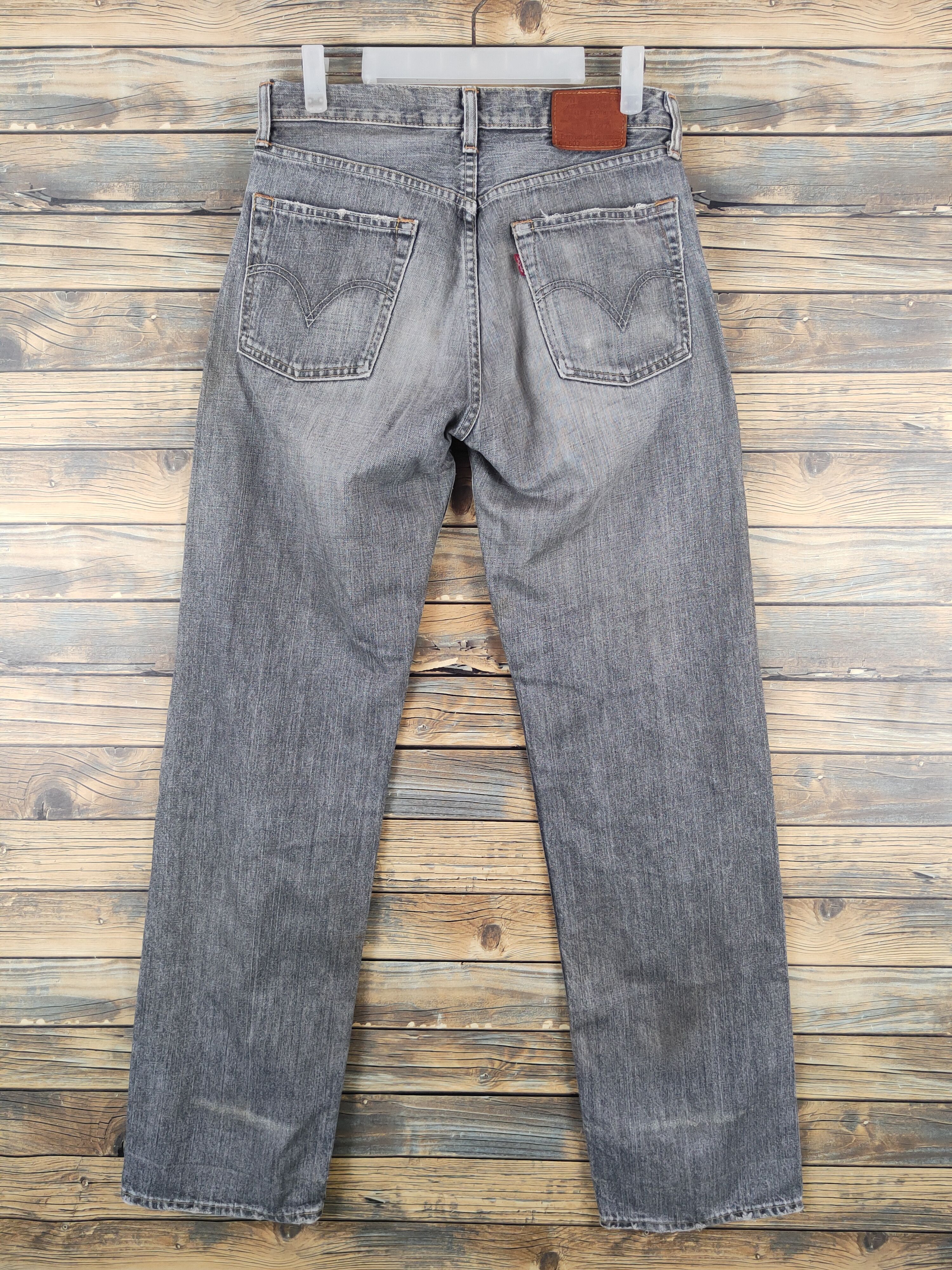 Levi's 503 Levi's Black Faded Distressed Ripped Jeans #W1391 Size US 29 - 7 Thumbnail