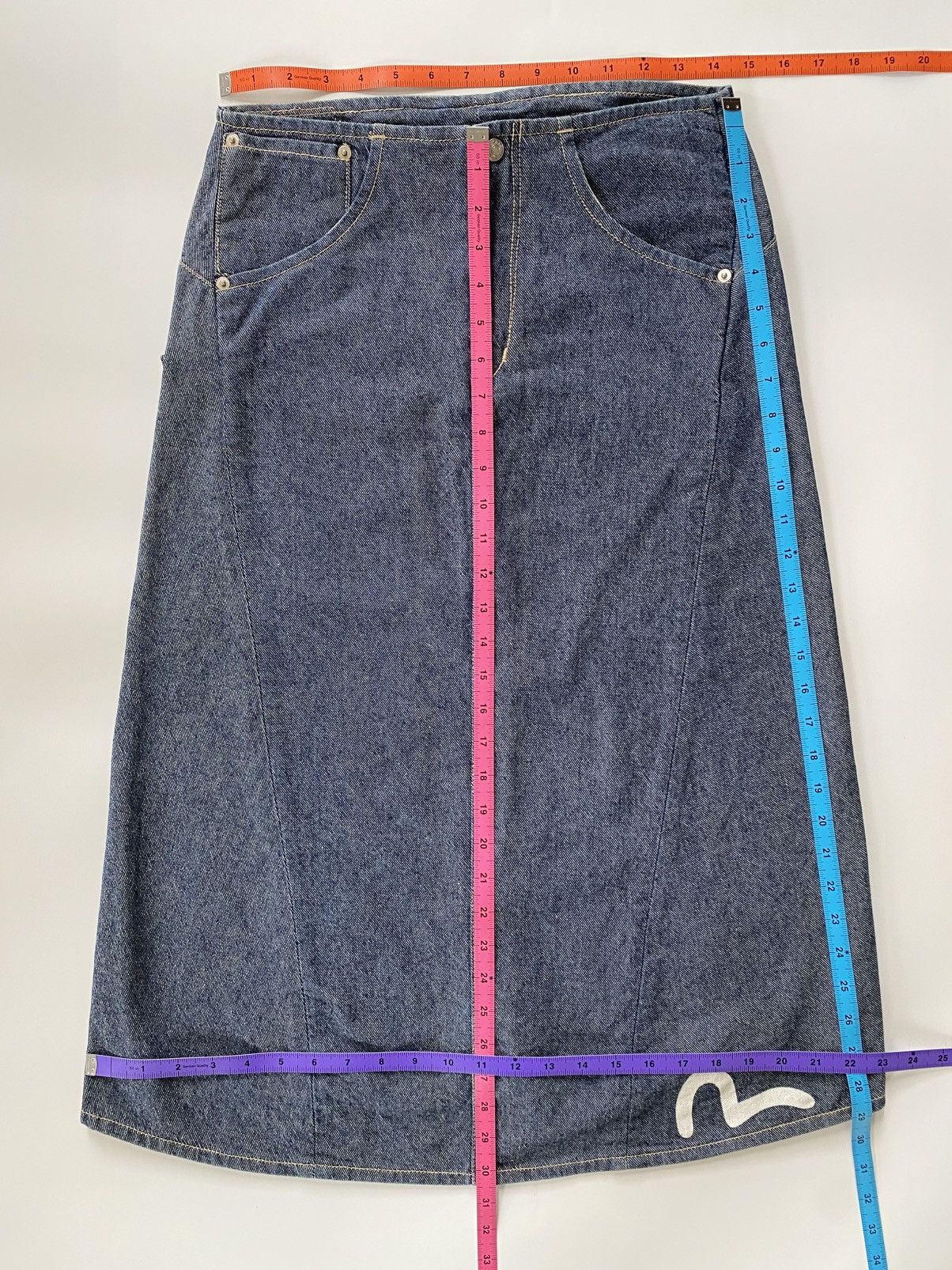 Evisu Evisu denim skirt Made in japan Size 29" - 3 Thumbnail