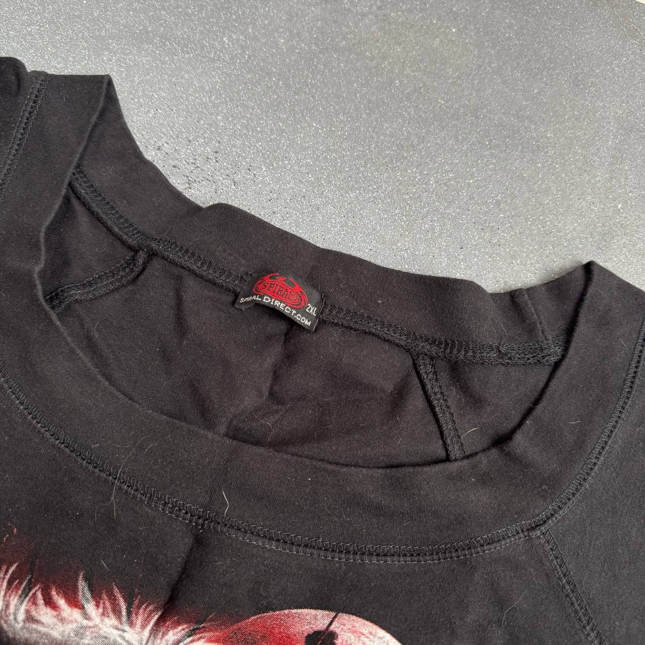 Japanese Brand Spiral Direct Gothic Y2K Distressed T-Shirt Size XXL / US 16-18 / IT 52-54 - 4 Thumbnail