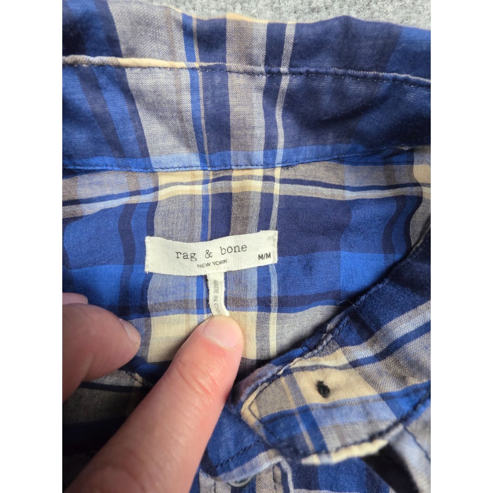 Rag & Bone rag & bone Florian Plaid Shirt Button-Up M Women's Cotton Multicolor Long Sleeve Casual Size M / US 6-8 / IT 42-44 - 5 Thumbnail