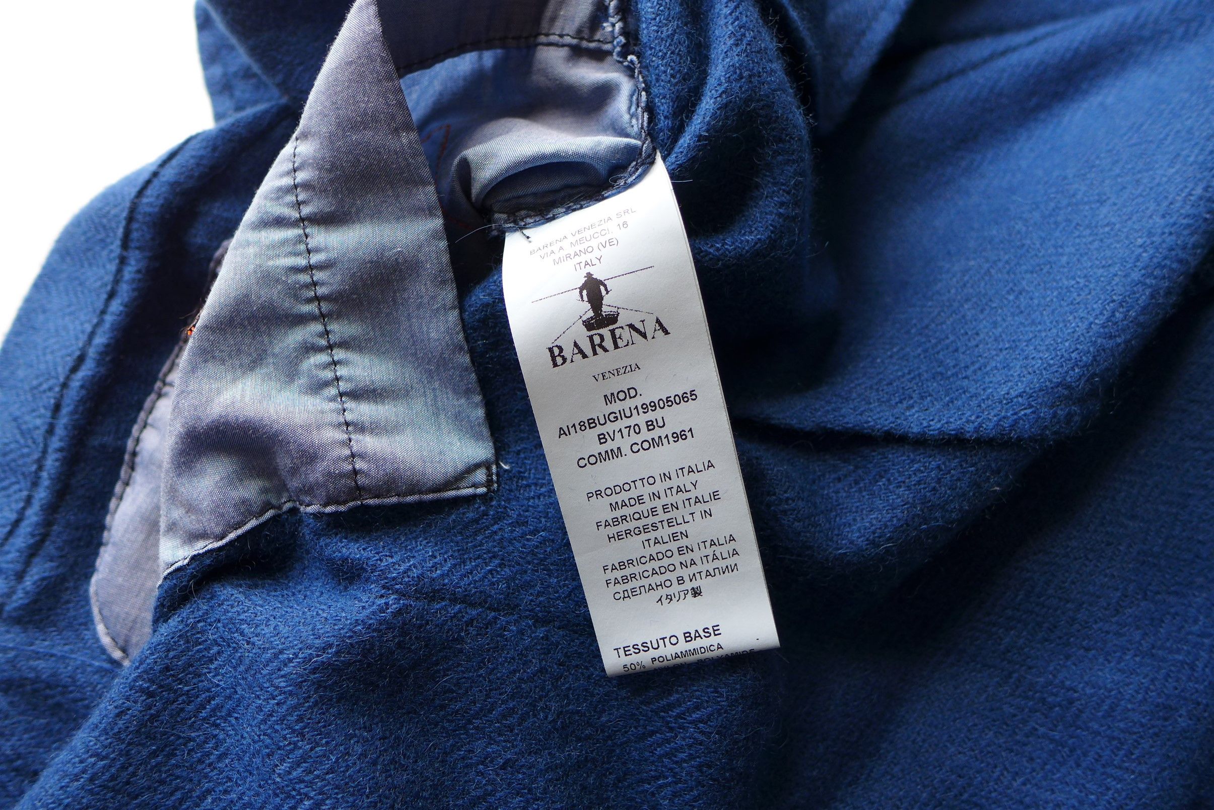 Barena Barena Taca Puno Blazer - Blue Herringbone Alpaca Size US L / EU 52-54 / 3 - 12 Thumbnail