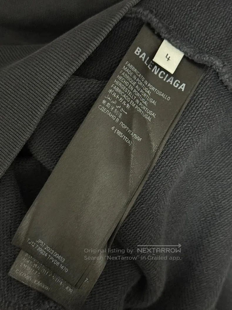 Balenciaga Balenciaga 3BSports Distressed Hoodie. Size US S / EU 44-46 / 1 - 4 Thumbnail