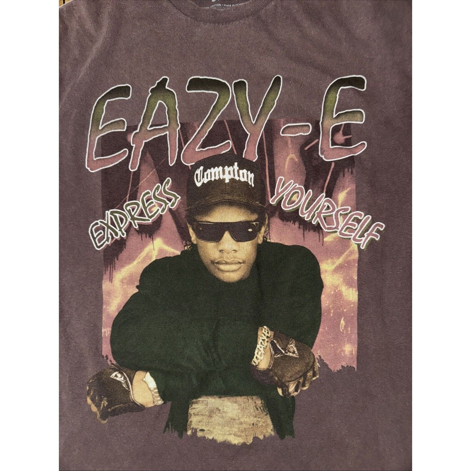 Band Tees × Rap Tees × Vintage Easy-E Express Yourself T-Shirt Brown Medium 19x26 Size US M / EU 48-50 / 2 - 2 Thumbnail