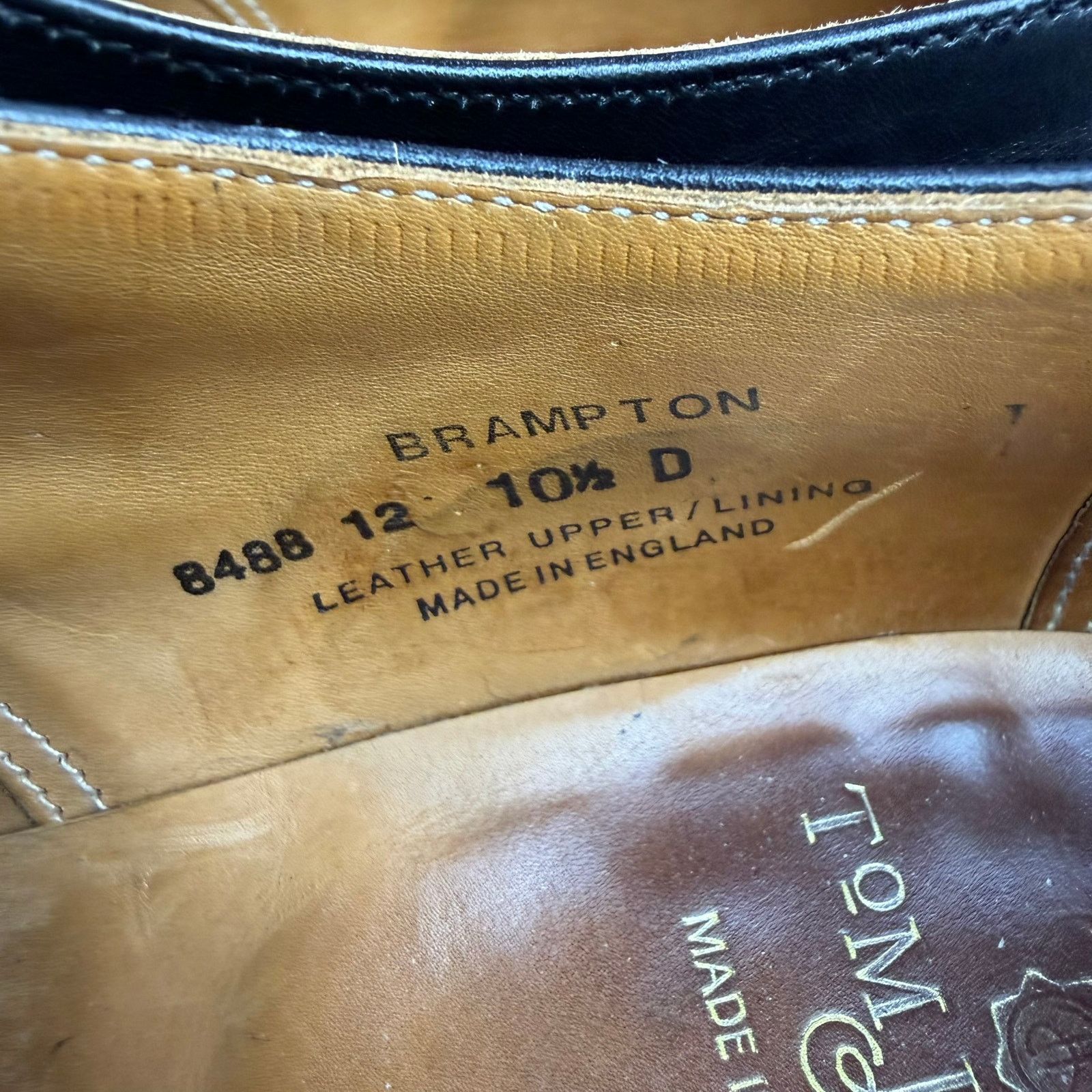 Tom James Tom James Brampton Cap Toe Oxford Black 10.5D England Size US 10.5 / EU 43-44 - 4 Thumbnail