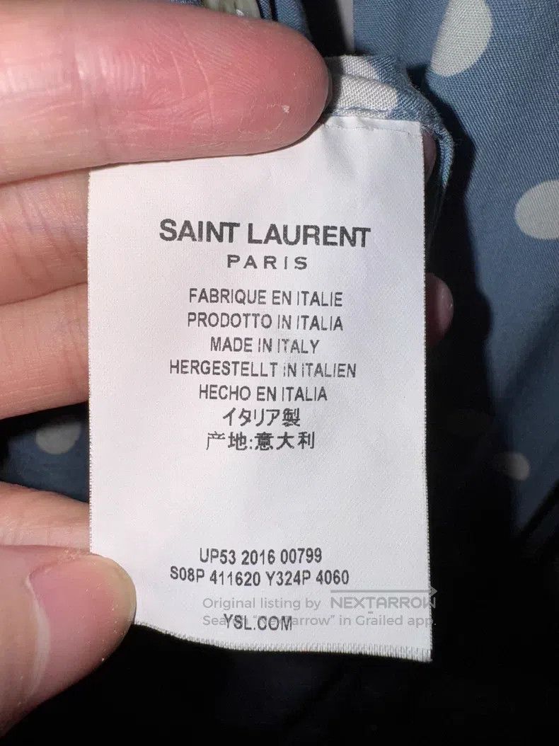Saint Laurent Paris Saint Laurent Paris size 37 Mist Blue Destroyed Frayed Pol Size US S / EU 44-46 / 1 - 7 Thumbnail