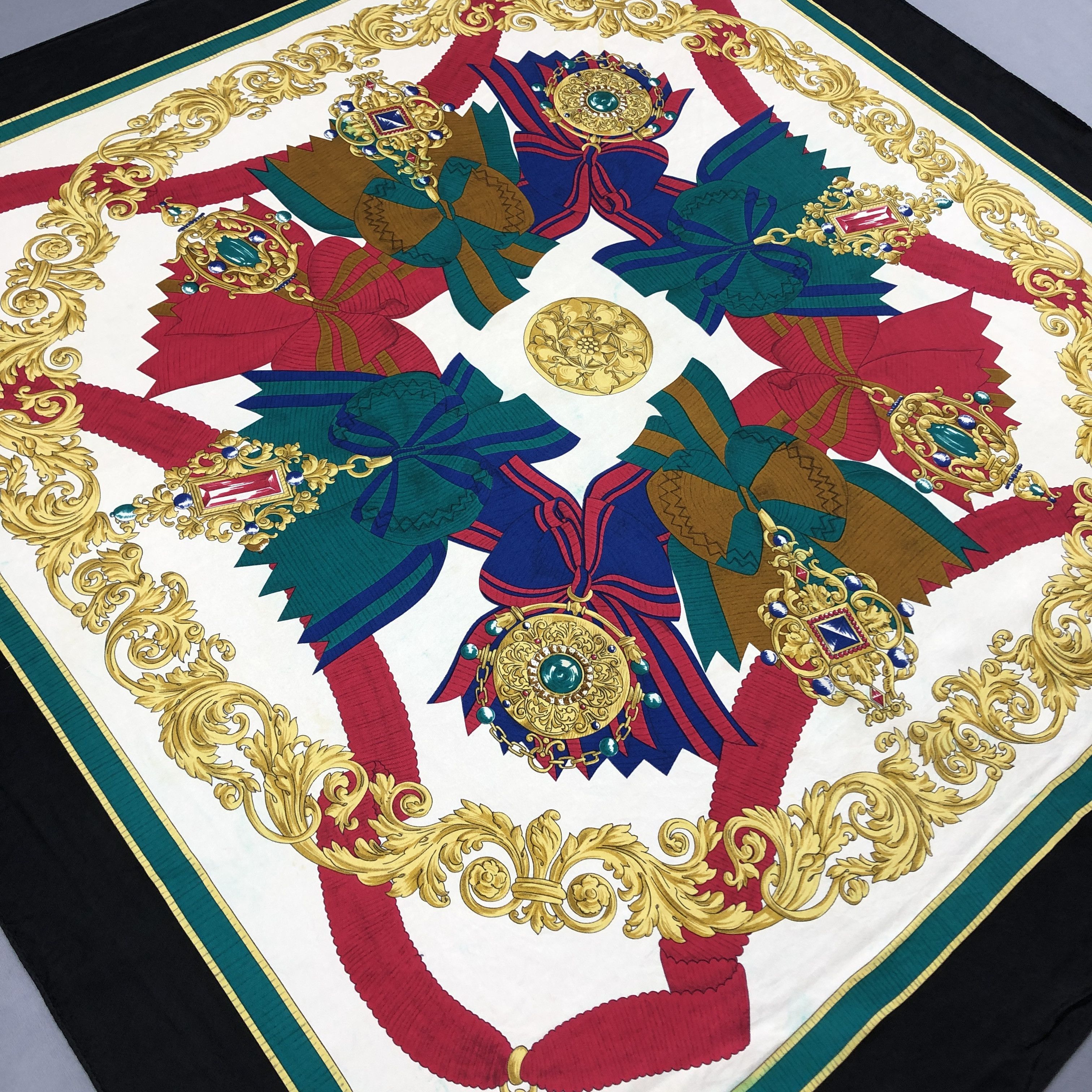 Other Vintage Luxury SILK Scarf Twill Stole Wraps Scarves Size ONE SIZE - 5 Thumbnail