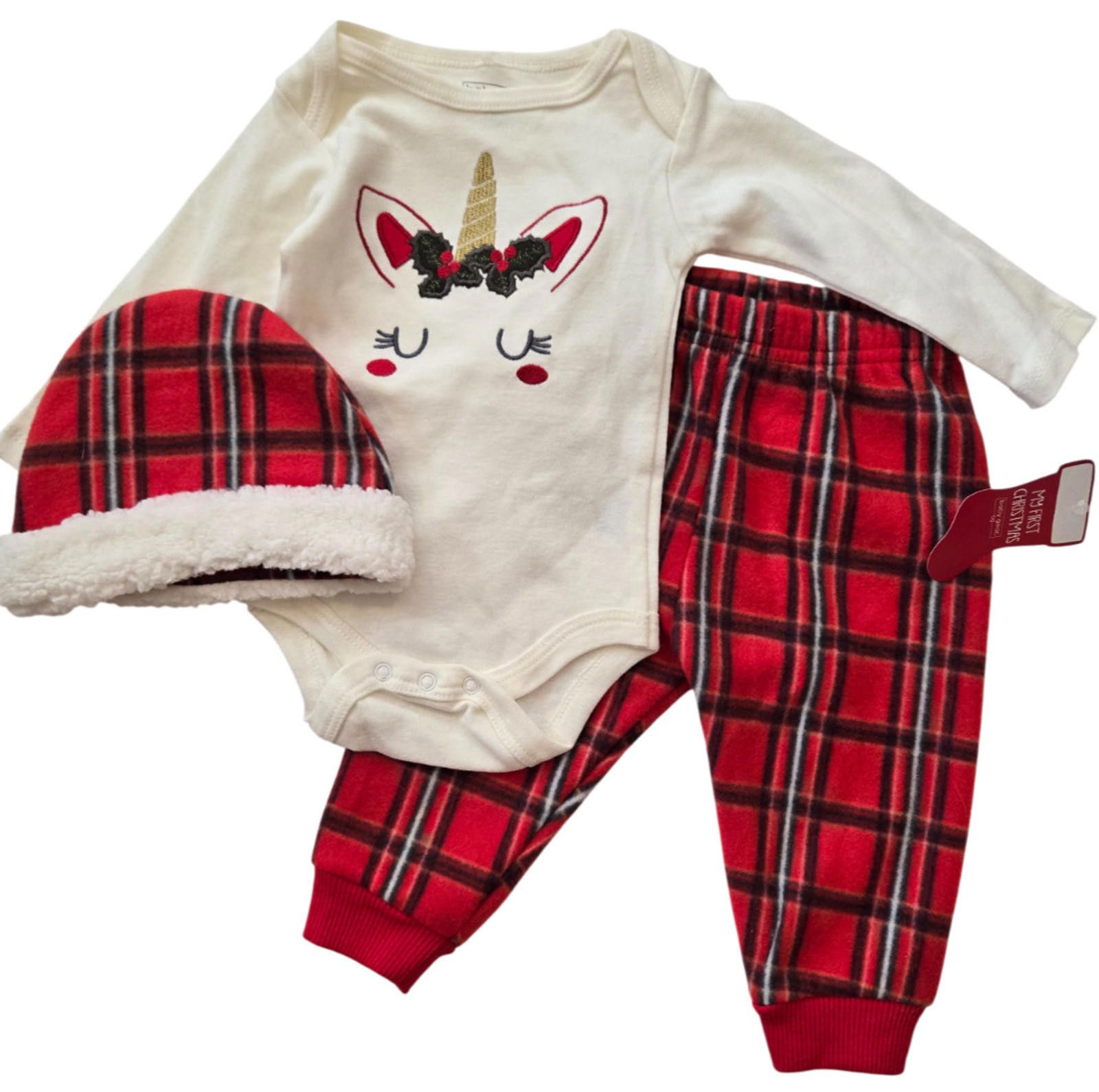 Other Baby Gear Infant Girls Unicorn 3-6 Mo. Romper Hat Pants NWT Size ONE SIZE - 3 Thumbnail