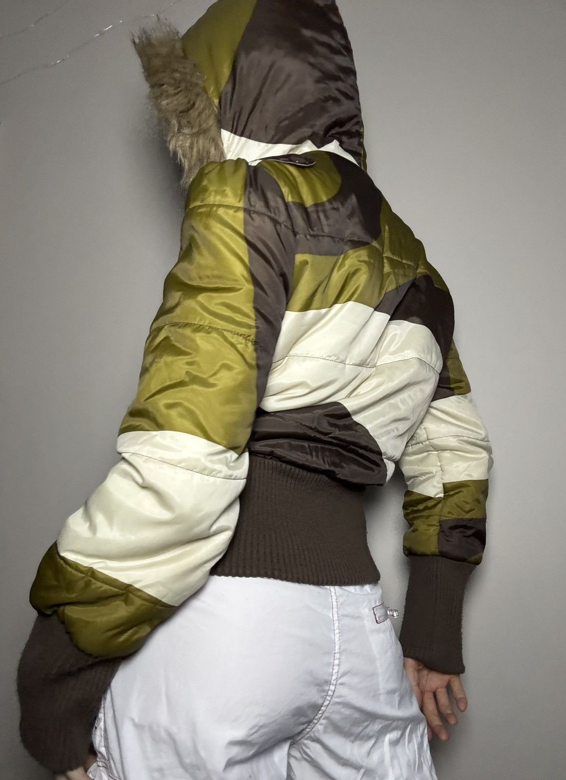 Other Roxy Y2K Bomber Jacket - Snow Bunny - Ribbed Waist Crop - M Size M / US 6-8 / IT 42-44 - 2 Thumbnail