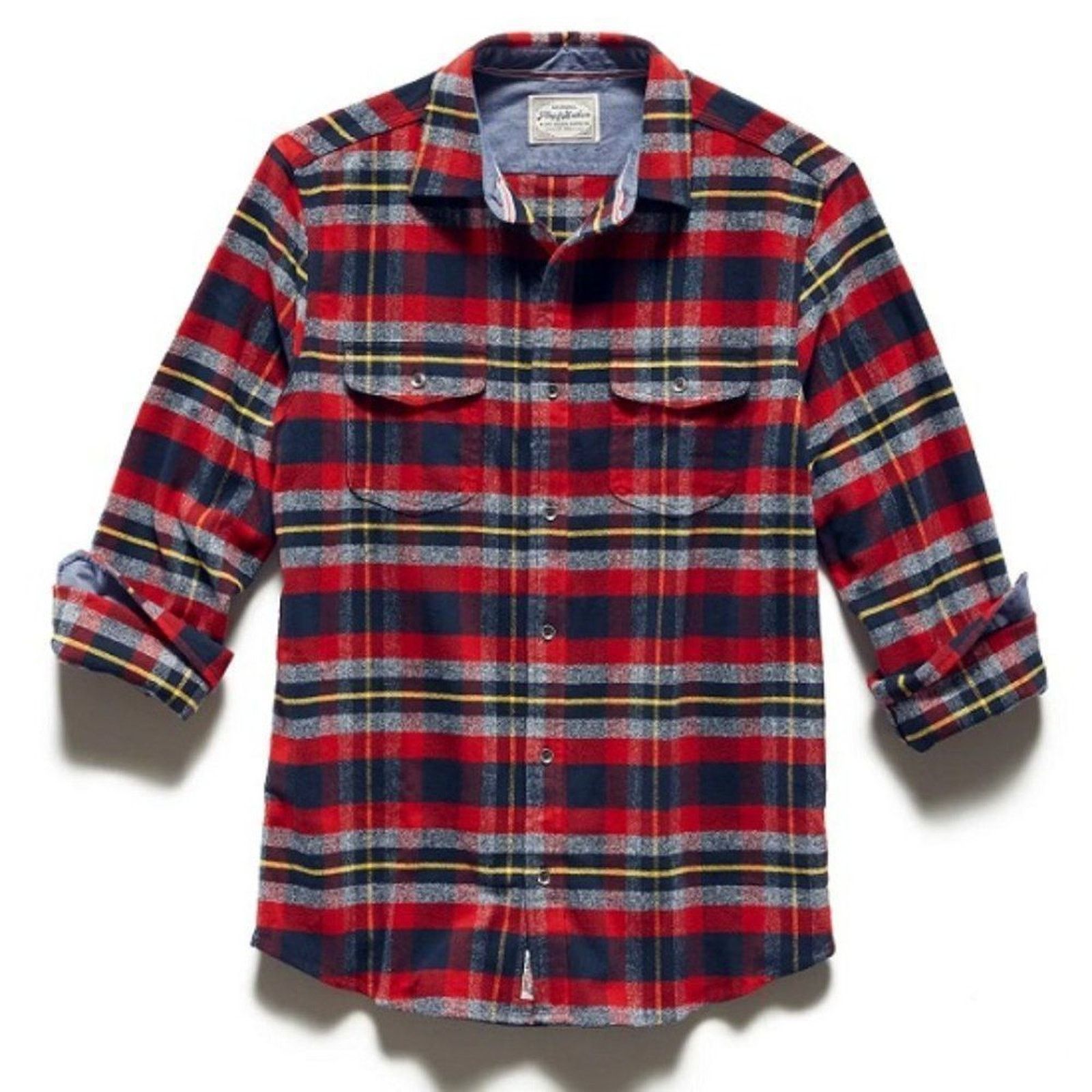 Flag & Anthem NWT Flag & Anthem Ames Pocket Flannel Shacket Red Men's S Size US S / EU 44-46 / 1 - 1 Thumbnail