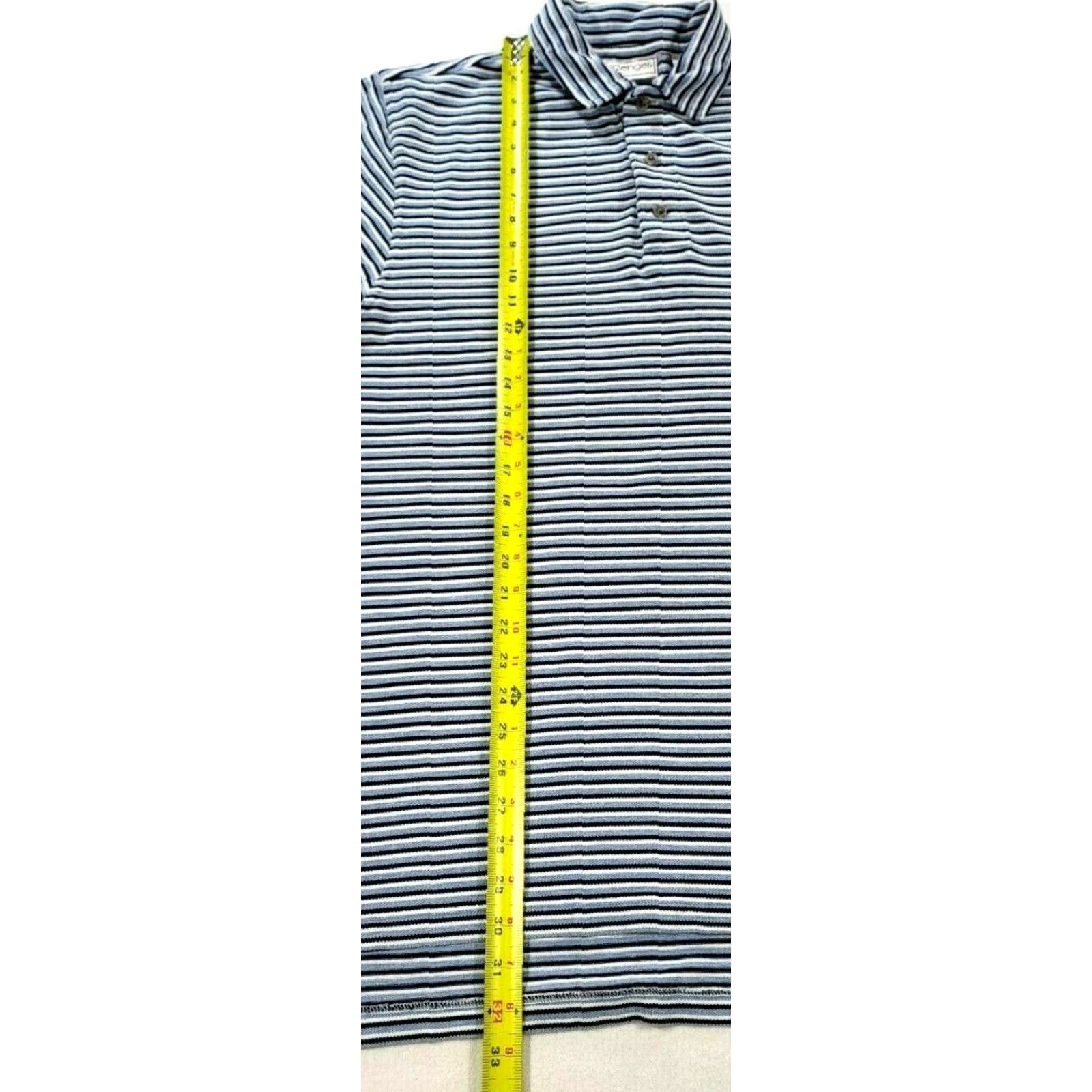 Vintage Vintage Slazenger Polo Shirt M Blue Striped Short Sleeve 100% Cotton Polo Mens Shirt Size US M / EU 48-50 / 2 - 7 Thumbnail