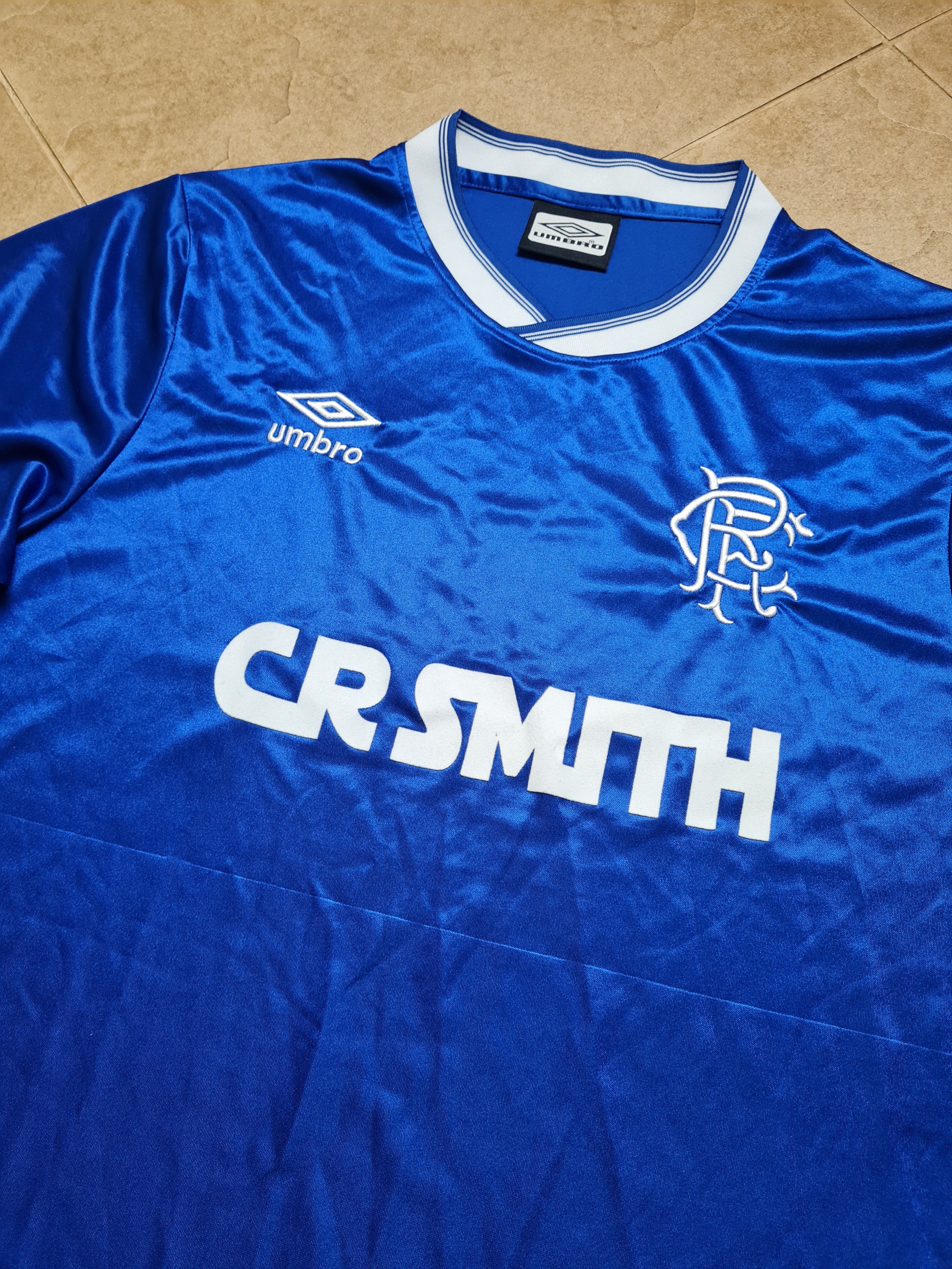 Umbro RETRO REPLICA FC RANGERS GLASGOW 1986/1987 FOOTBALL SOCCER Size US L / EU 52-54 / 3 - 12 Thumbnail