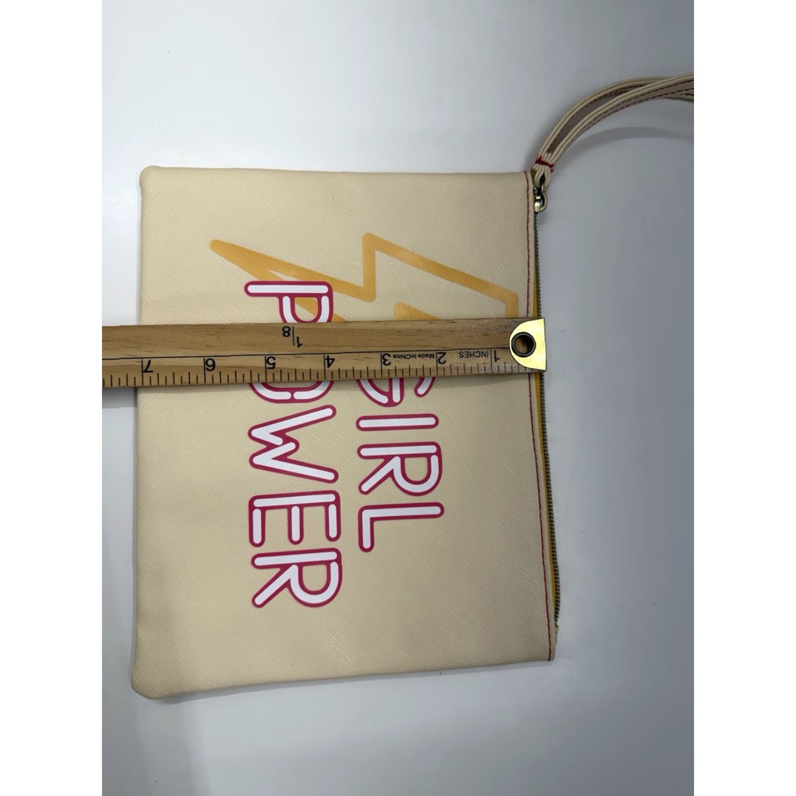 Vintage Conair Sophia Joy Wristlet Cosmetic Makeup Bag Girl Power Yellow Zipper Size ONE SIZE - 6 Thumbnail