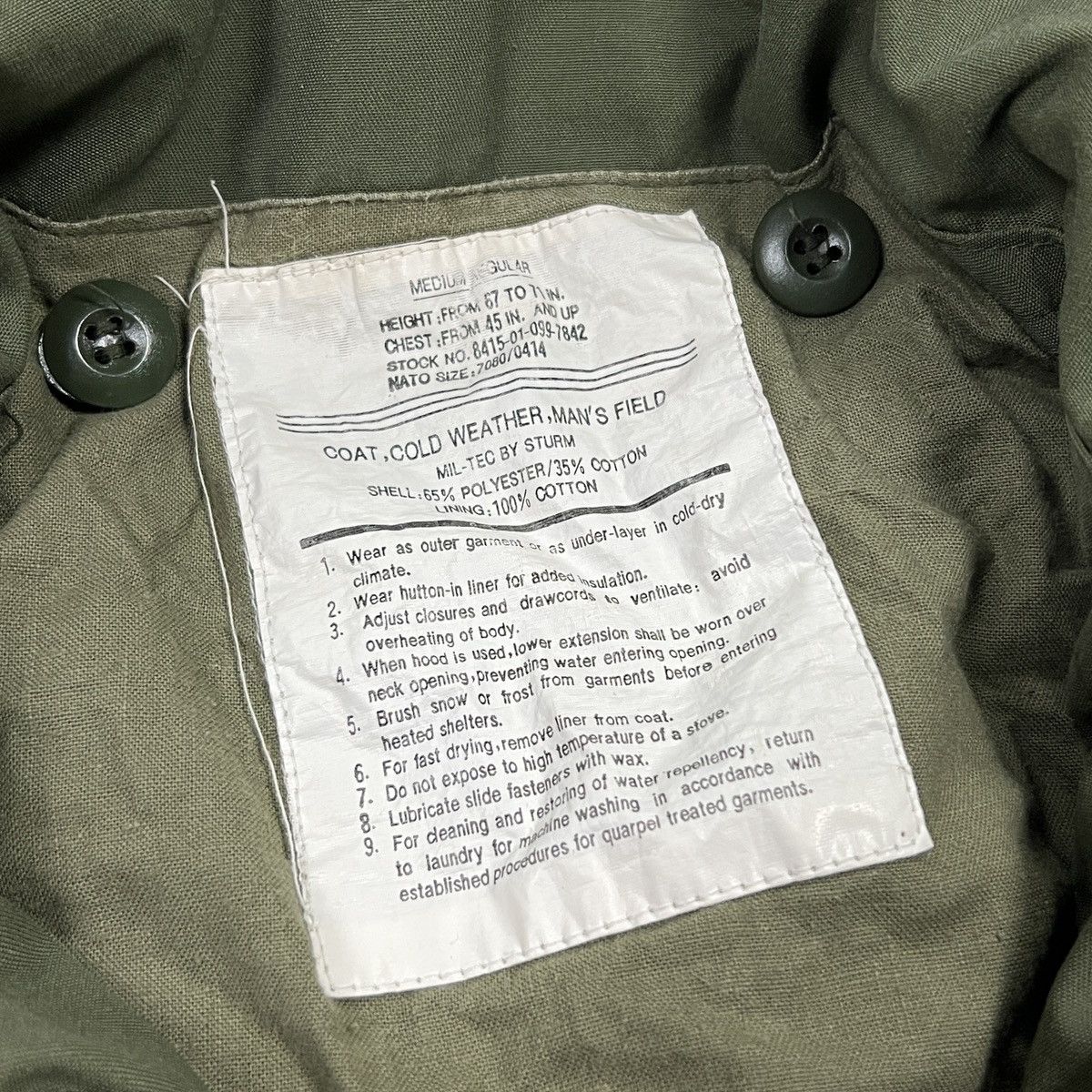 MIL-TEC Mil-Tec by Sturm M65 Field Jacket OD Green Medium Regular Size US M / EU 48-50 / 2 - 5 Thumbnail