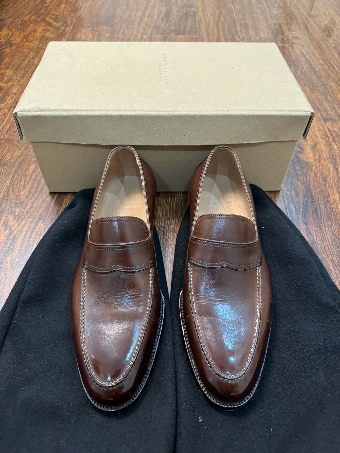 Other SaintCrispin's Men's Mid Brown U-tip Loafer UK6F Worn Once Size US 6.5 / EU 39-40 - 1 Thumbnail