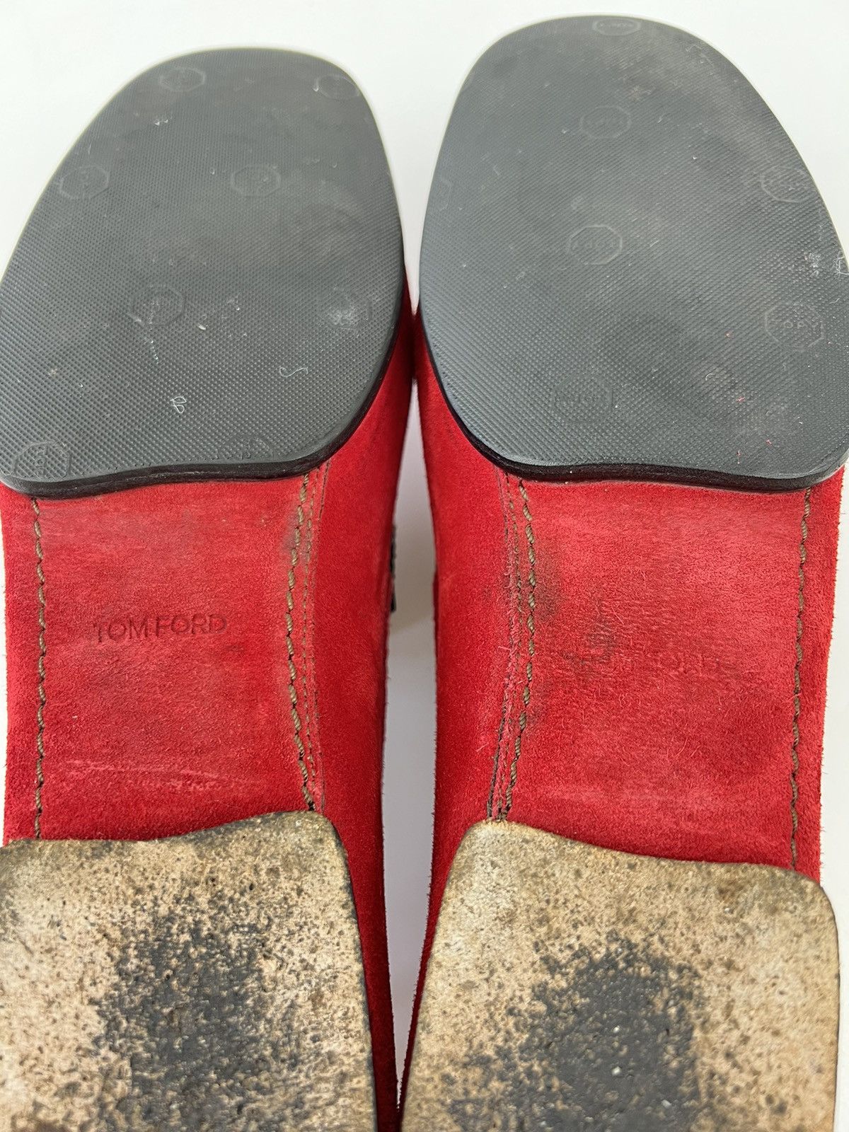 Tom Ford TOM FORD Loafers Suede Shoes Woven Strap Red Men’s Size US 8 / EU 41 - 15 Thumbnail