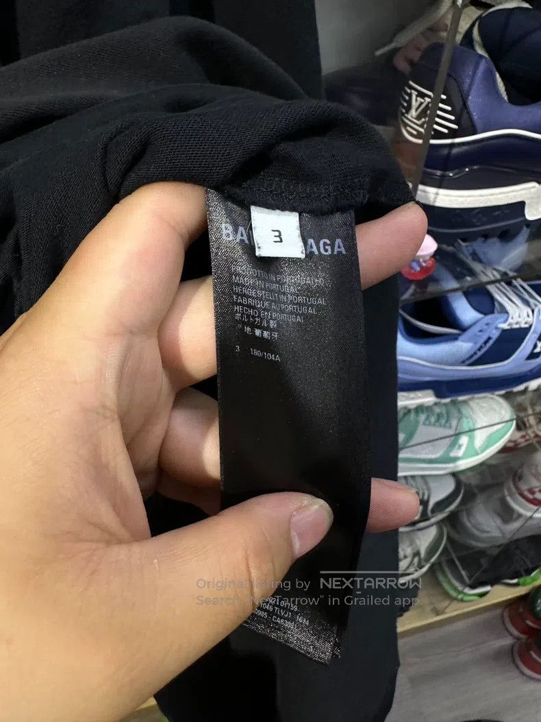 Balenciaga Balenciaga Black Destroyed Double B Scissors Long Sleeve Size US L / EU 52-54 / 3 - 5 Thumbnail