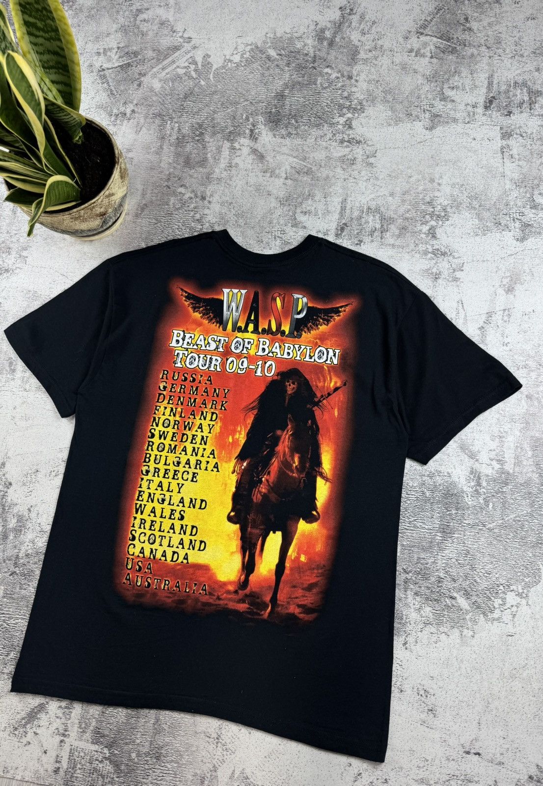 Band Tees WASP W.A.S.P Babylon 2009/2010 Heavy Metal Devil Band T Shirt Size US L / EU 52-54 / 3 - 12 Thumbnail