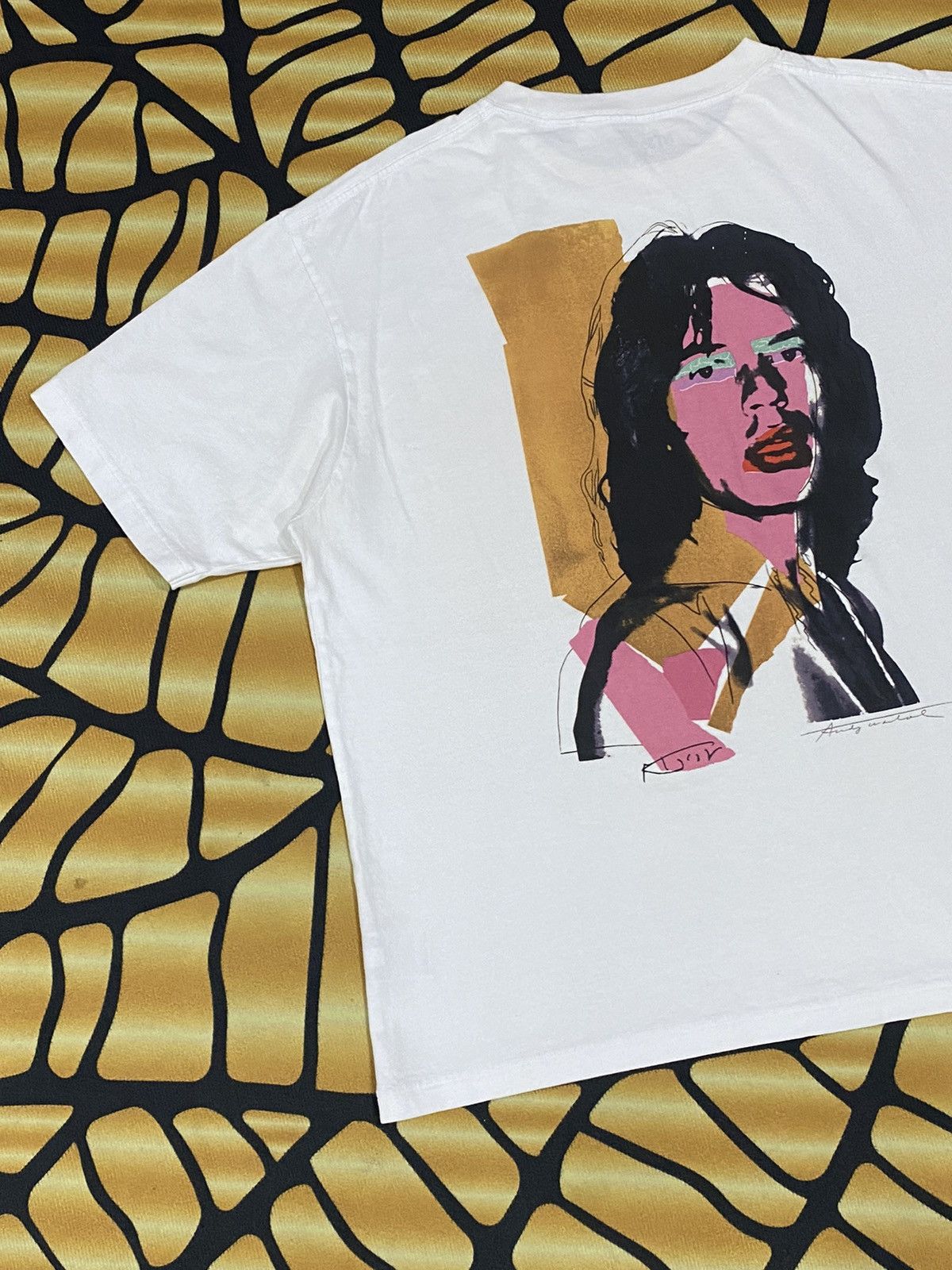 Andy Warhol × The Rolling Stones × Uniqlo RARE UNIQLO ANDY WARHOL MICK JAGGER WHITE TEE Size US XL / EU 56 / 4 - 4 Thumbnail