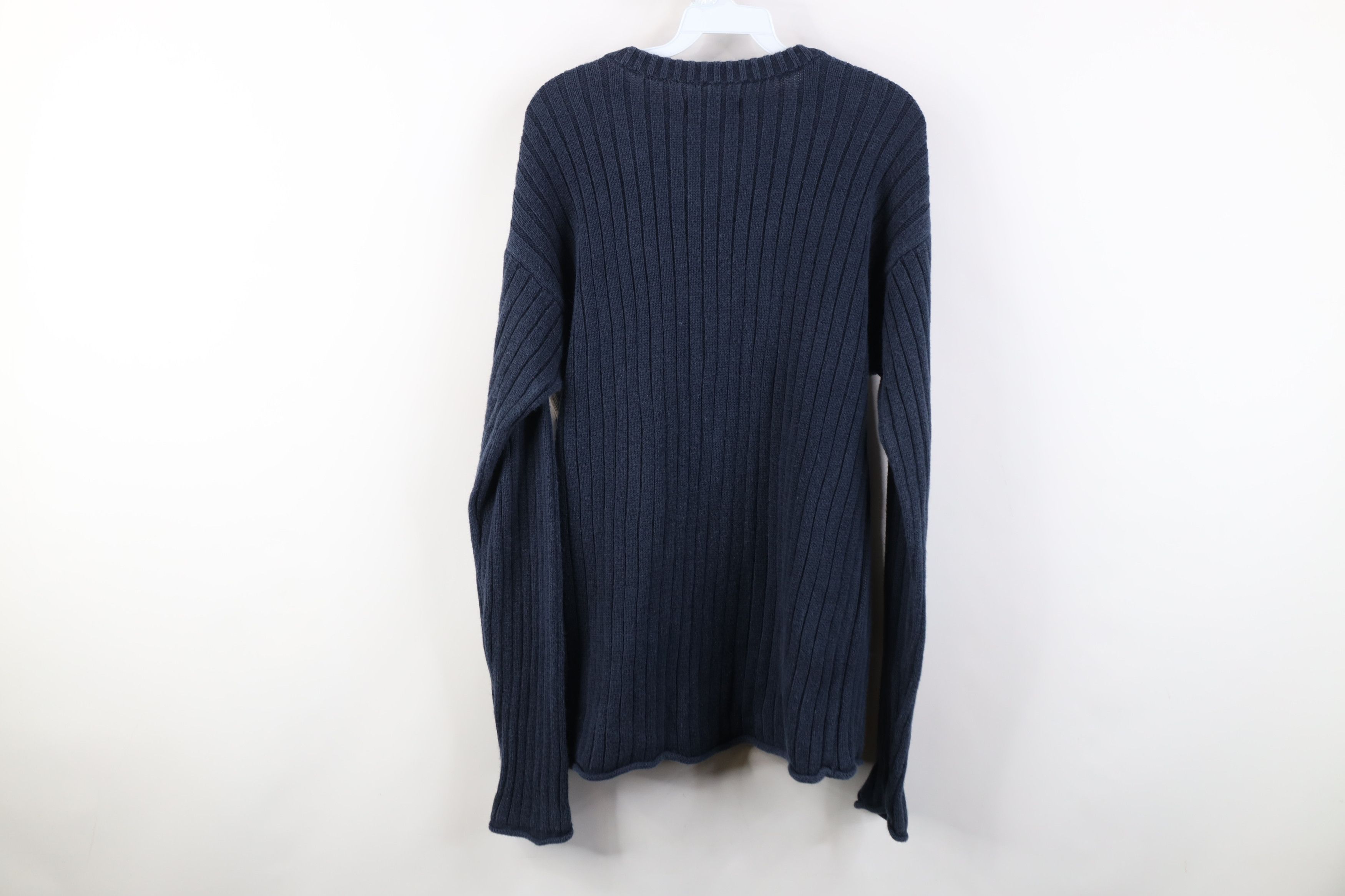 Aeropostale Vintage 90s Y2K Aeropostale Ribbed Marled Knit Sweater Blue Size US L / EU 52-54 / 3 - 8 Thumbnail