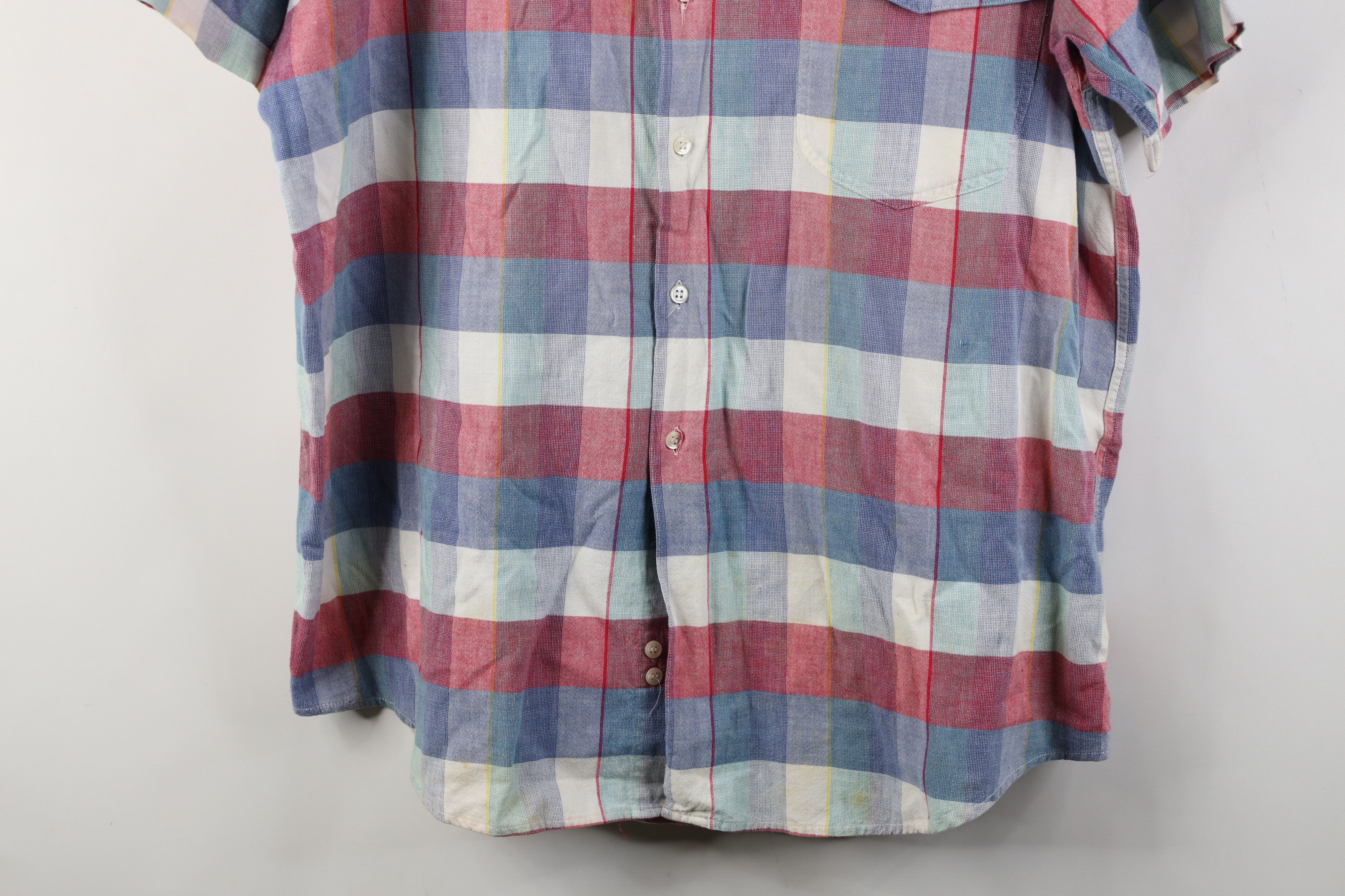 Vintage Vintage 70s 80s Streetwear Short Sleeve Button Down Shirt Size US L / EU 52-54 / 3 - 3 Thumbnail