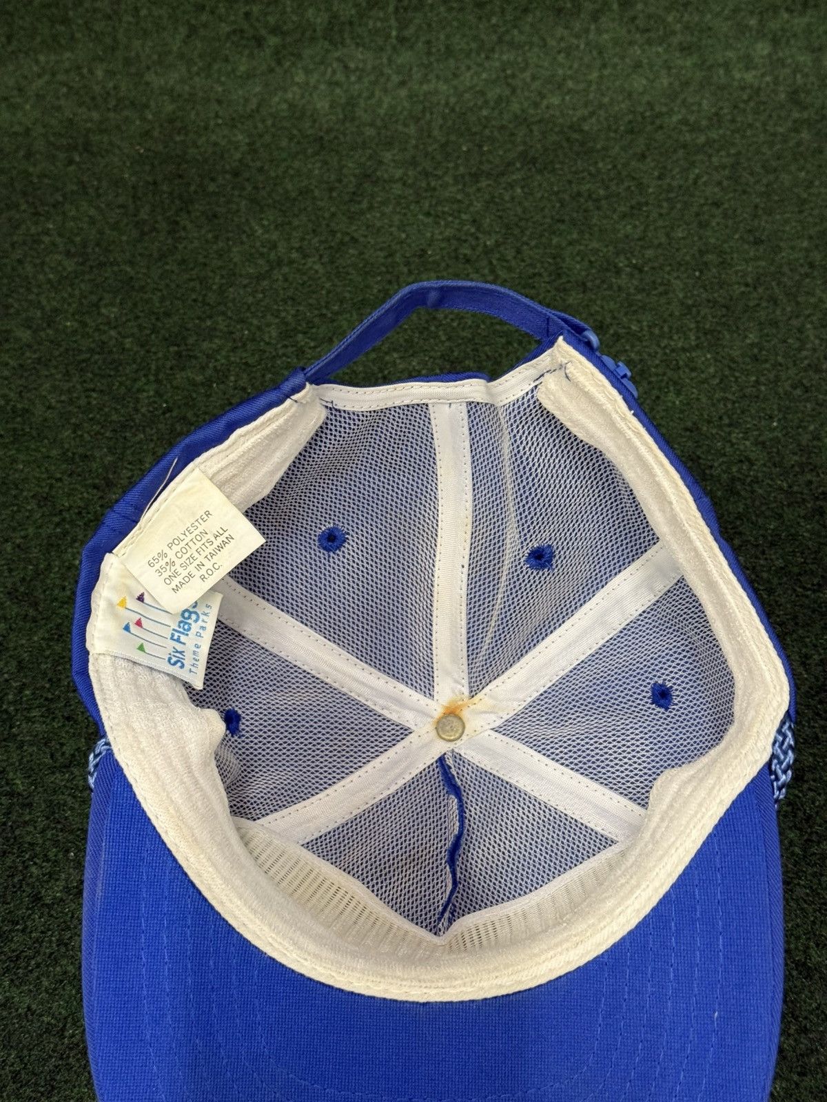 Vintage Vintage Six Flags Theme Parks Script Slideback Hat Size ONE SIZE - 4 Thumbnail