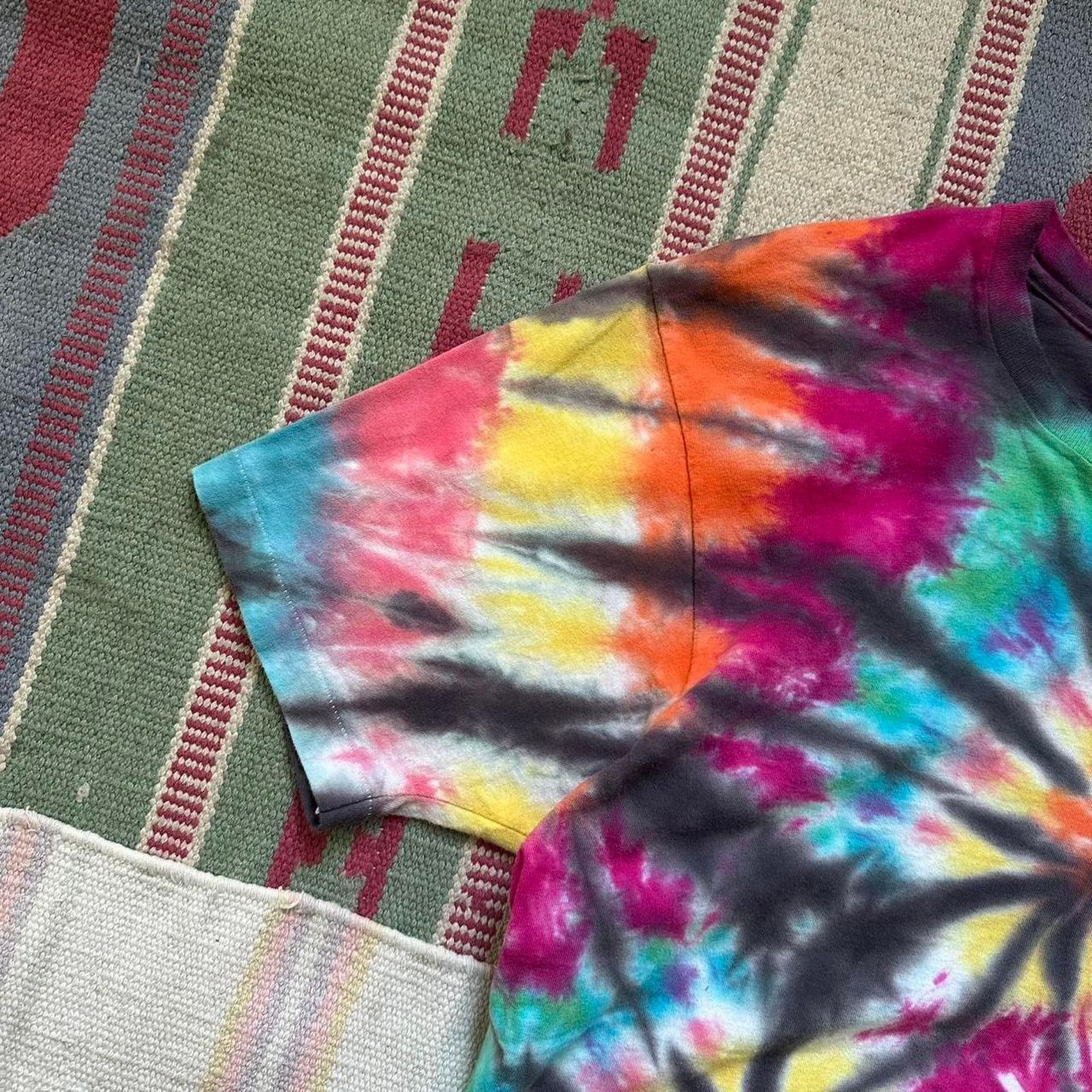 Other × Vintage ICONIC RARE VINTAGE 70S HAPPY GIRL CUSTOM TIE DYE SHIRT Size US L / EU 52-54 / 3 - 3 Thumbnail