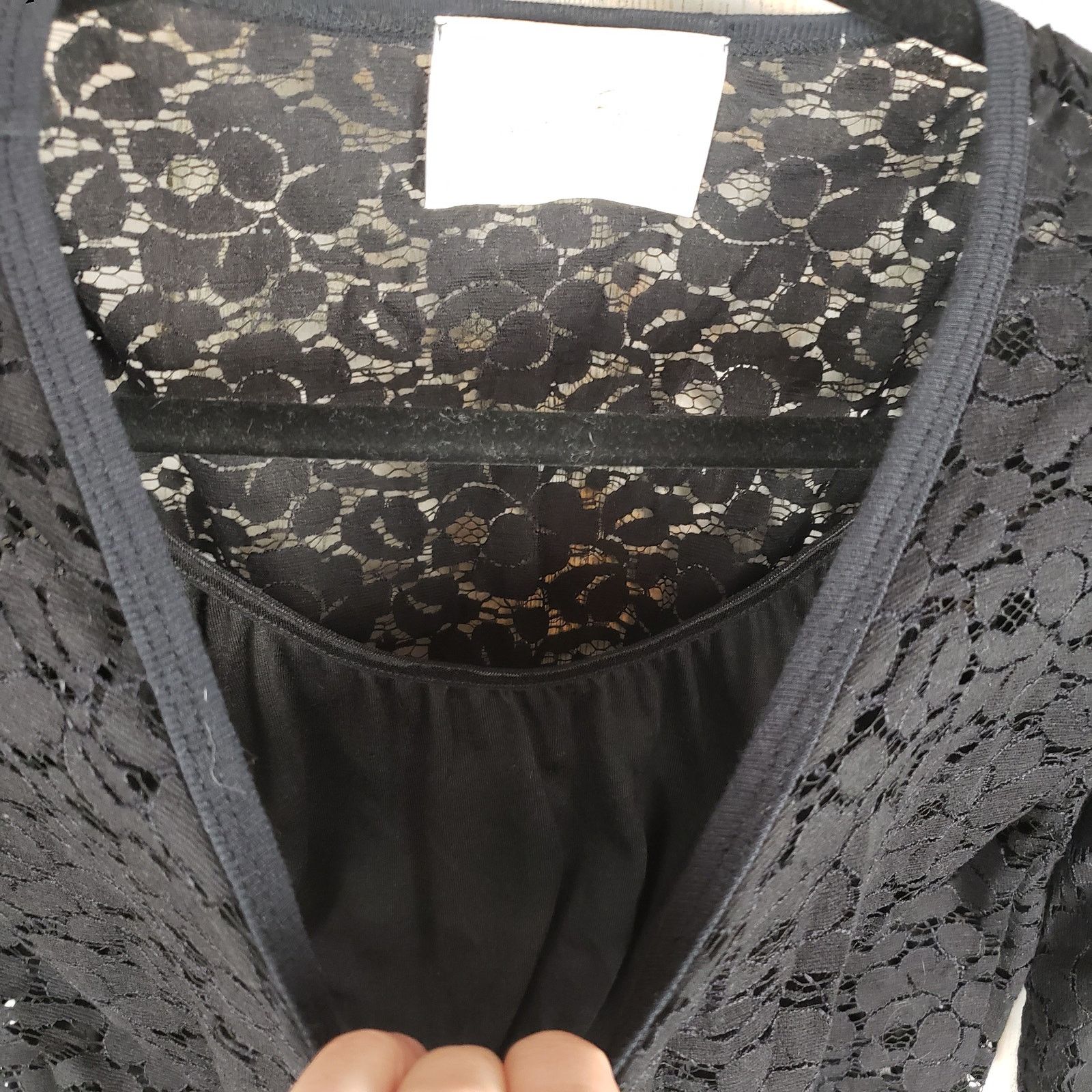 Other Souvenir Edition by Stacy Woo Black Lace 1/2 Sleeve Dress Size ONE SIZE - 7 Thumbnail