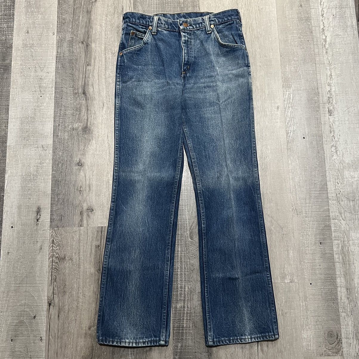 Sears × Vintage VTG Sears Roebucks Faded Blue Denim USA Boot Cowboy Jeans Size US 29 - 1 Thumbnail