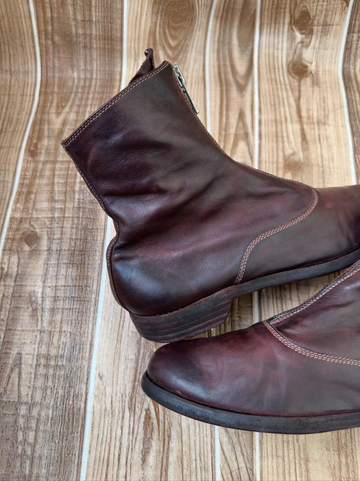 Guidi Guidi 210 Soft Horse Leather Front Zip up Boots Size US 7 / IT 37 - 9 Thumbnail