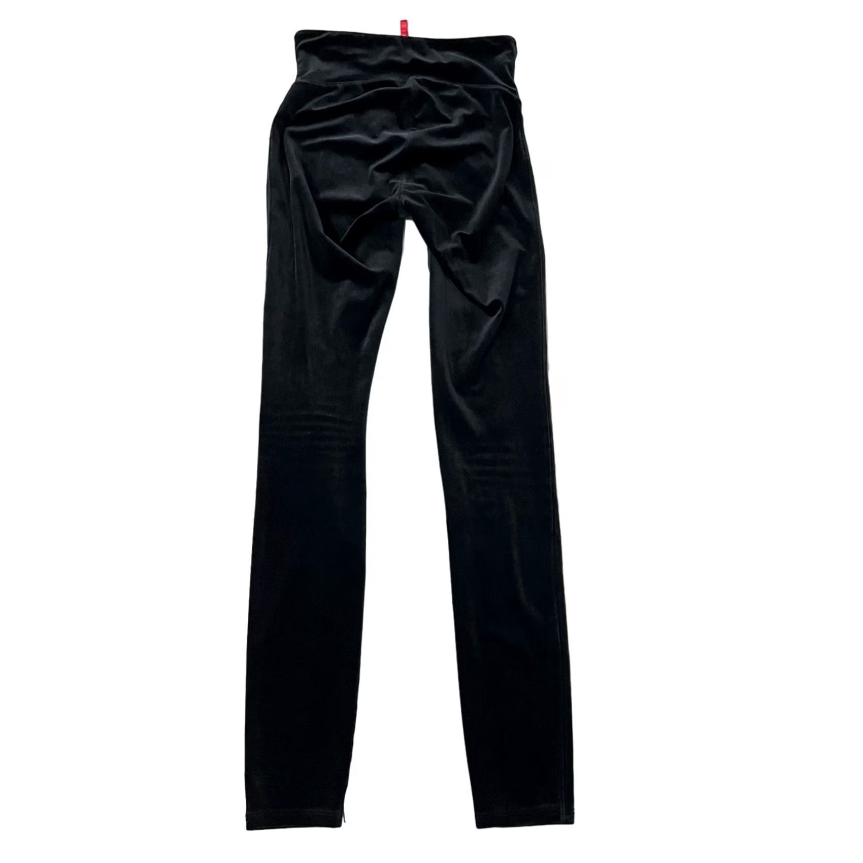 Spanx Spanx Black Velvet Leggings High Rise Stretch Party Classic Pull On Women’s Sz S Size 28" / US 6 / IT 42 - 7 Thumbnail