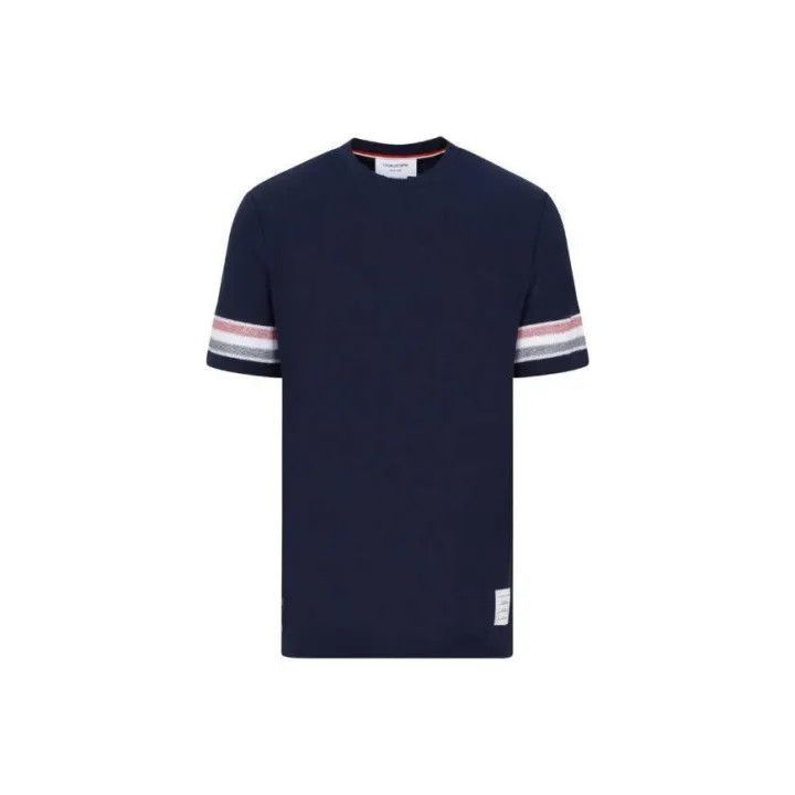 Thom Browne Thom Browne Navy Striped Short Sleeve T-Shirt -2507 Size US M / EU 48-50 / 2 - 7 Thumbnail