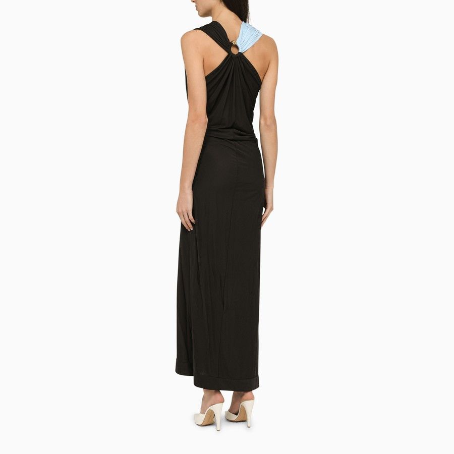 Bottega Veneta o1d2blof0824 Long Dress in Black & Light Blue Size S / US 4 / IT 40 - 3 Thumbnail